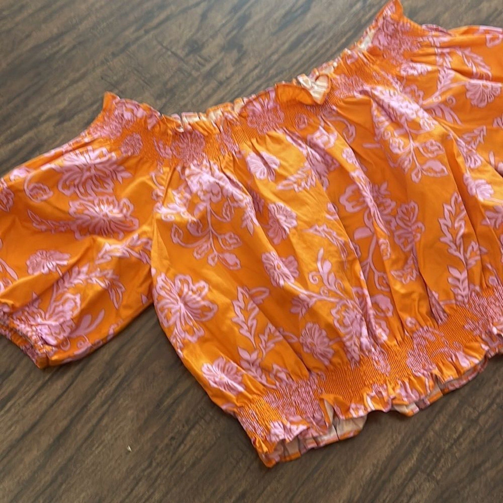 NWOT XIRENA Elle Top in Tropicana Orange - size L