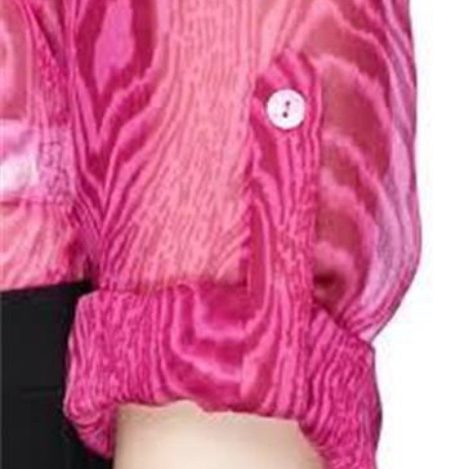 Diane Von Furstenberg GILMORE Silk Sheer Blouse Top Grain Shadow Pink - size 12