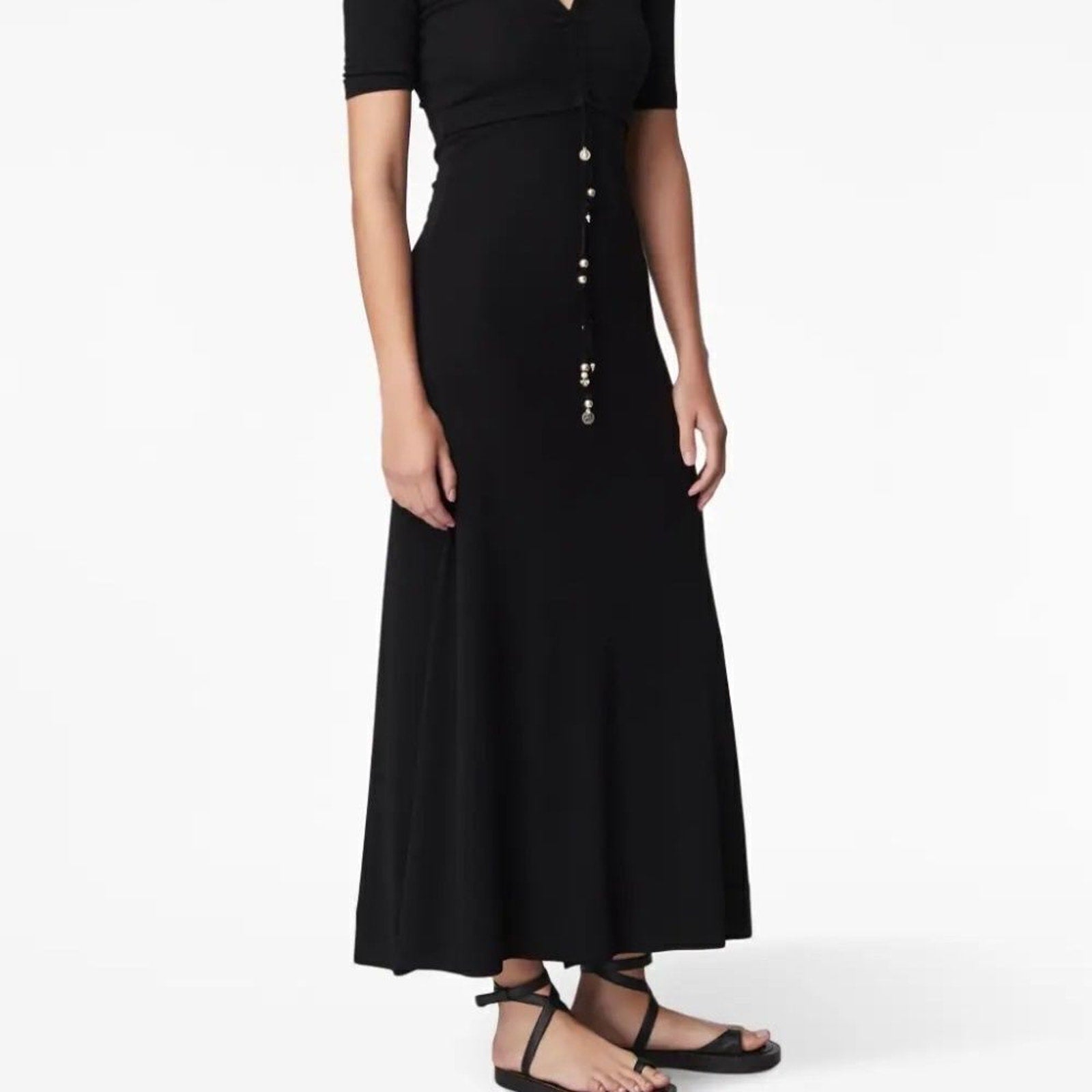 NWT ALTUZARRA Panya ruched jersey maxi dress - size 14 (FR 46)