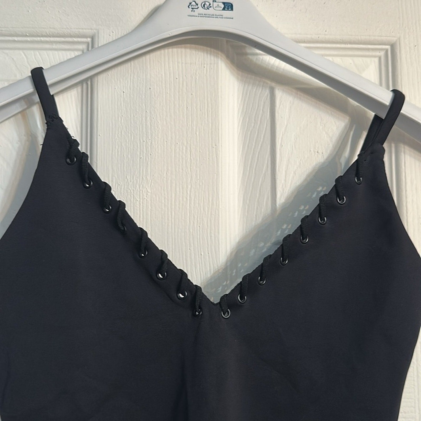 NEW Good American Black Good American Whip Stitch Swimsuit - size M