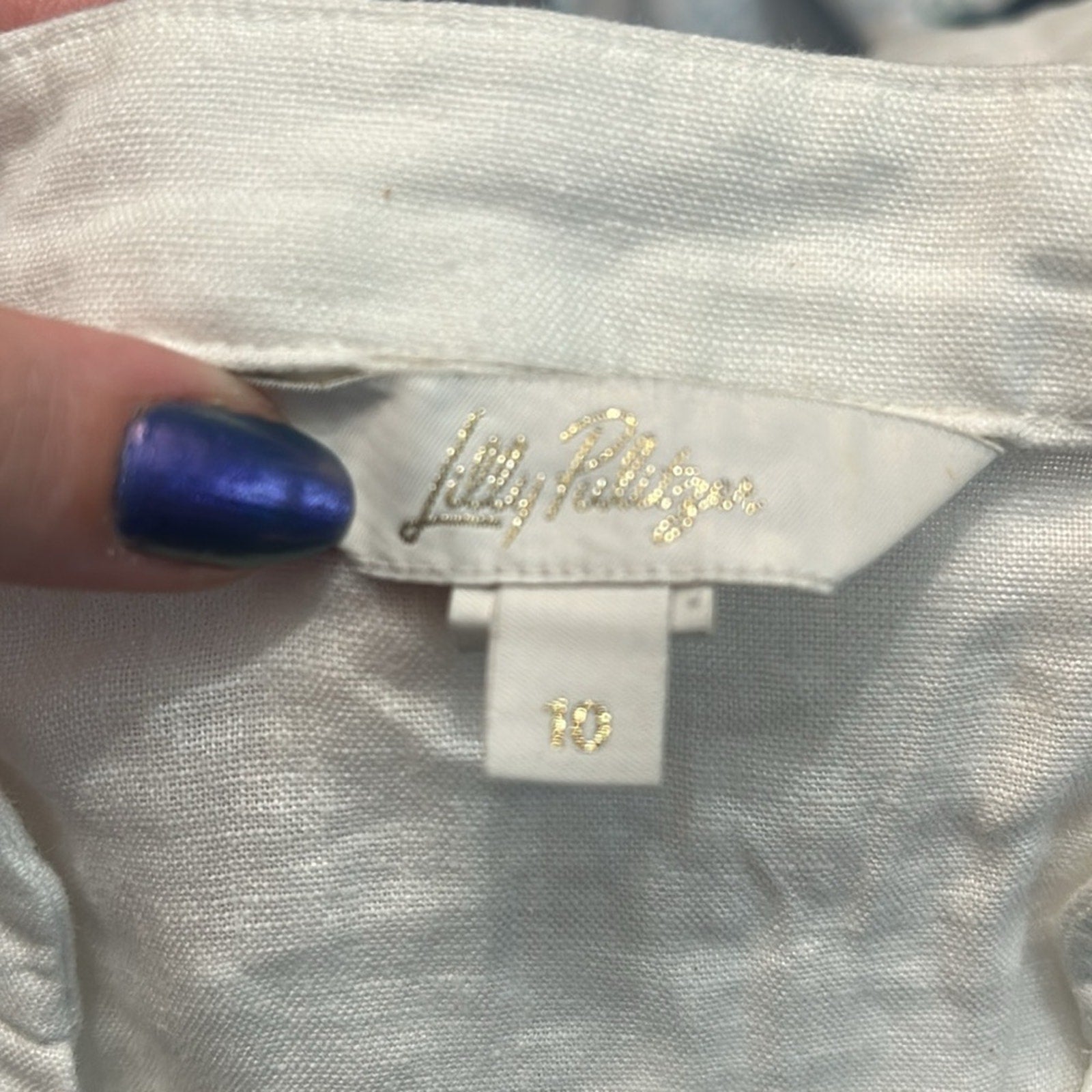 NEW Lilly Pulitzer Women's Mialeigh Linen Top - size 10