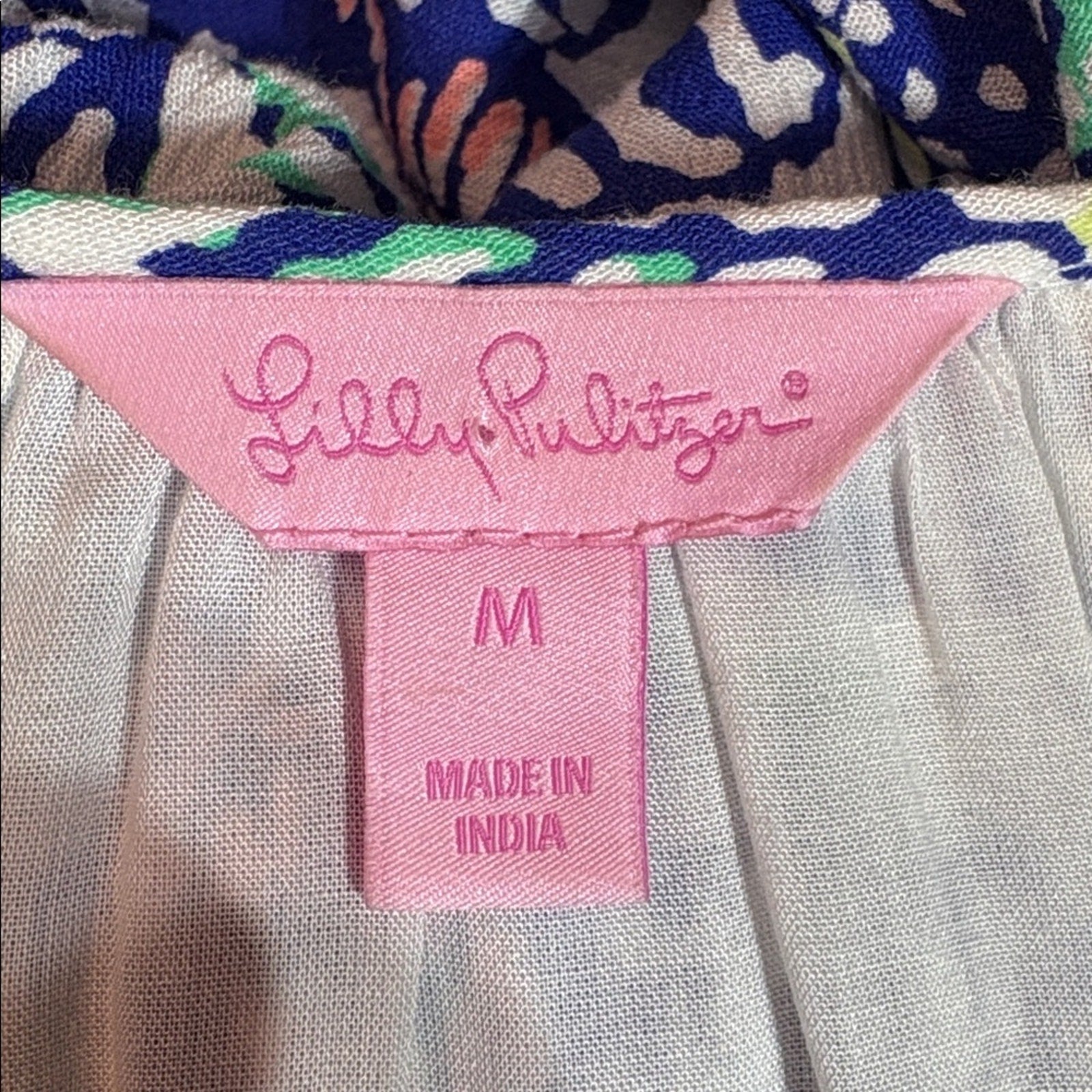 Lilly Pulitzer Blue Grotto Percilla Tunic Tassel Dress - size M