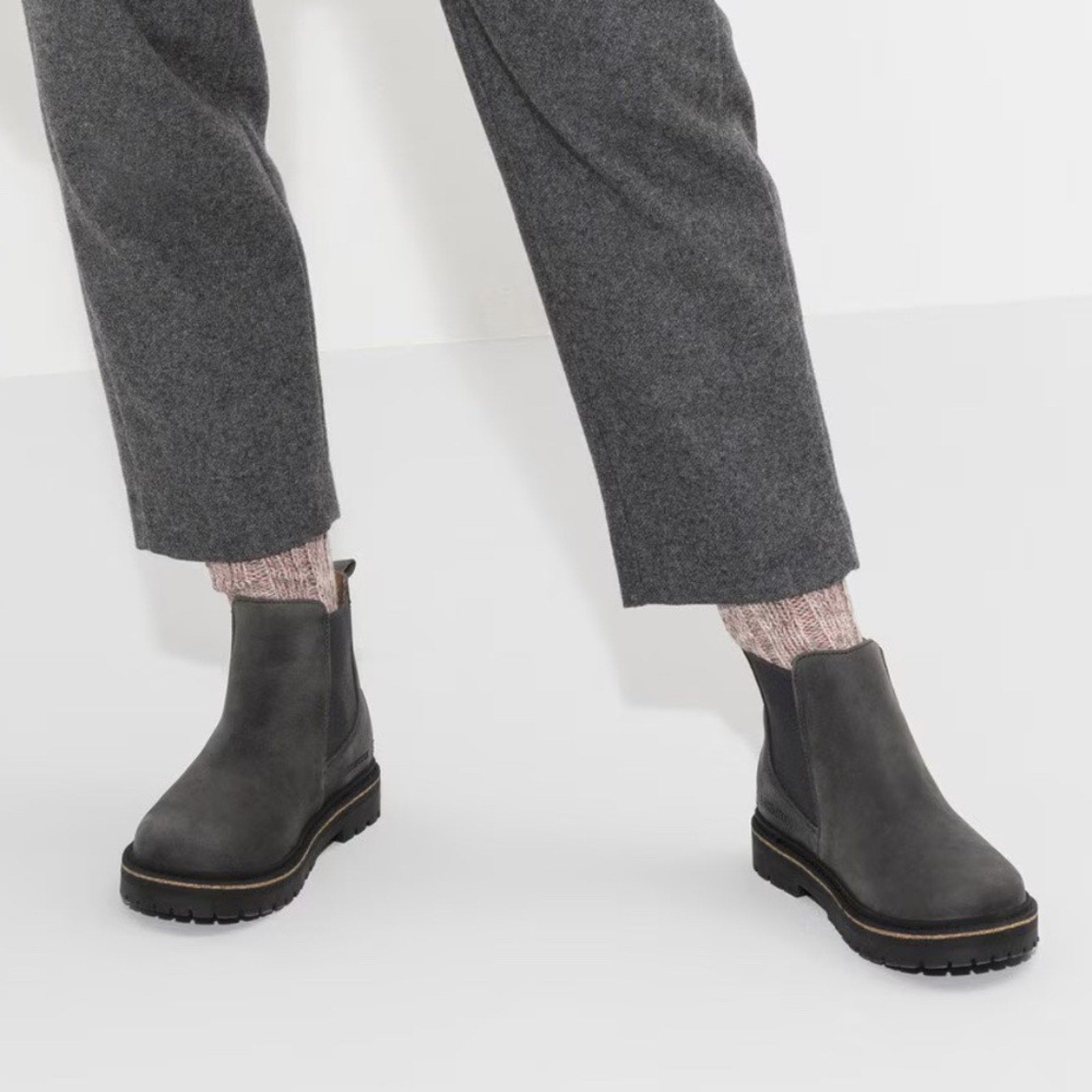 NEW BIRKENSTOCK Stalon Nubuck Leather Boot Graphite - size 41 (US 9.5 - 10)