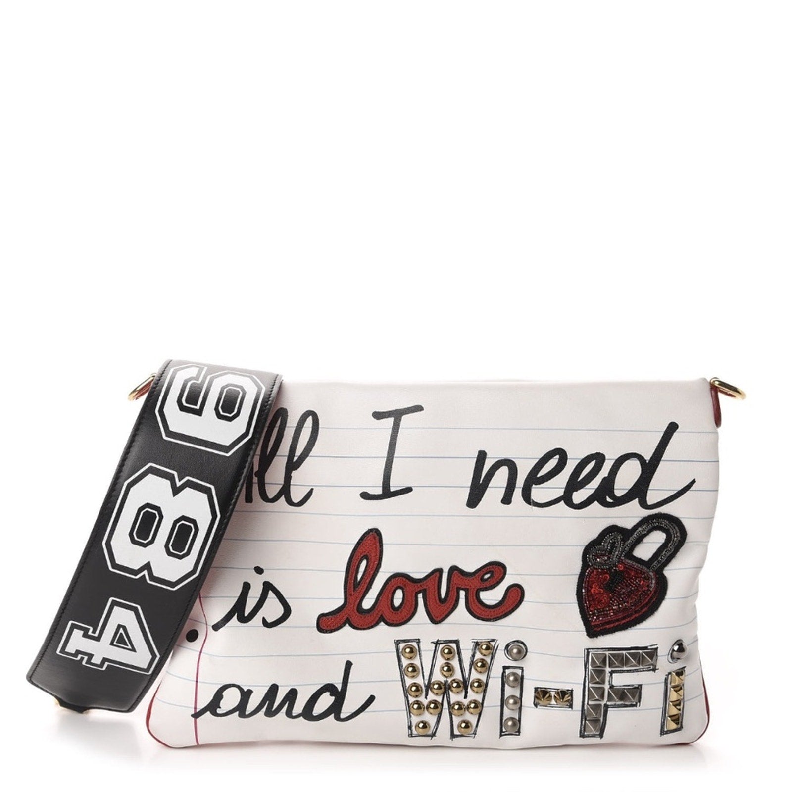 Dolce and Gabbana All I Need Is Love & Wifi Handbag