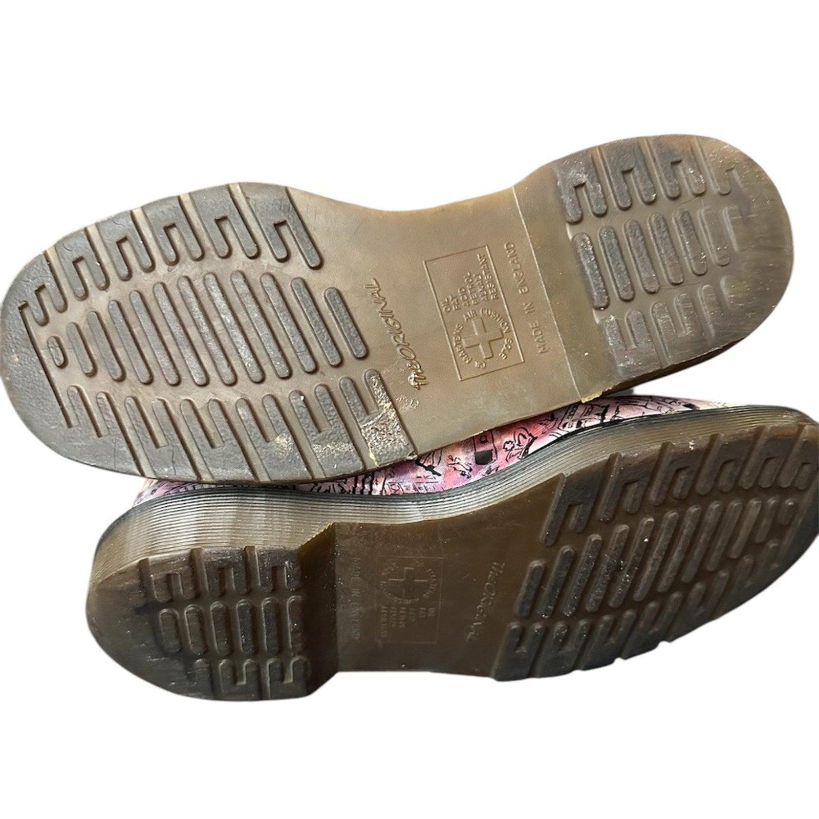 DR. MARTENS PINK LONDON ICONS LEATHER BOOTS VINTAGE - size 9 US women