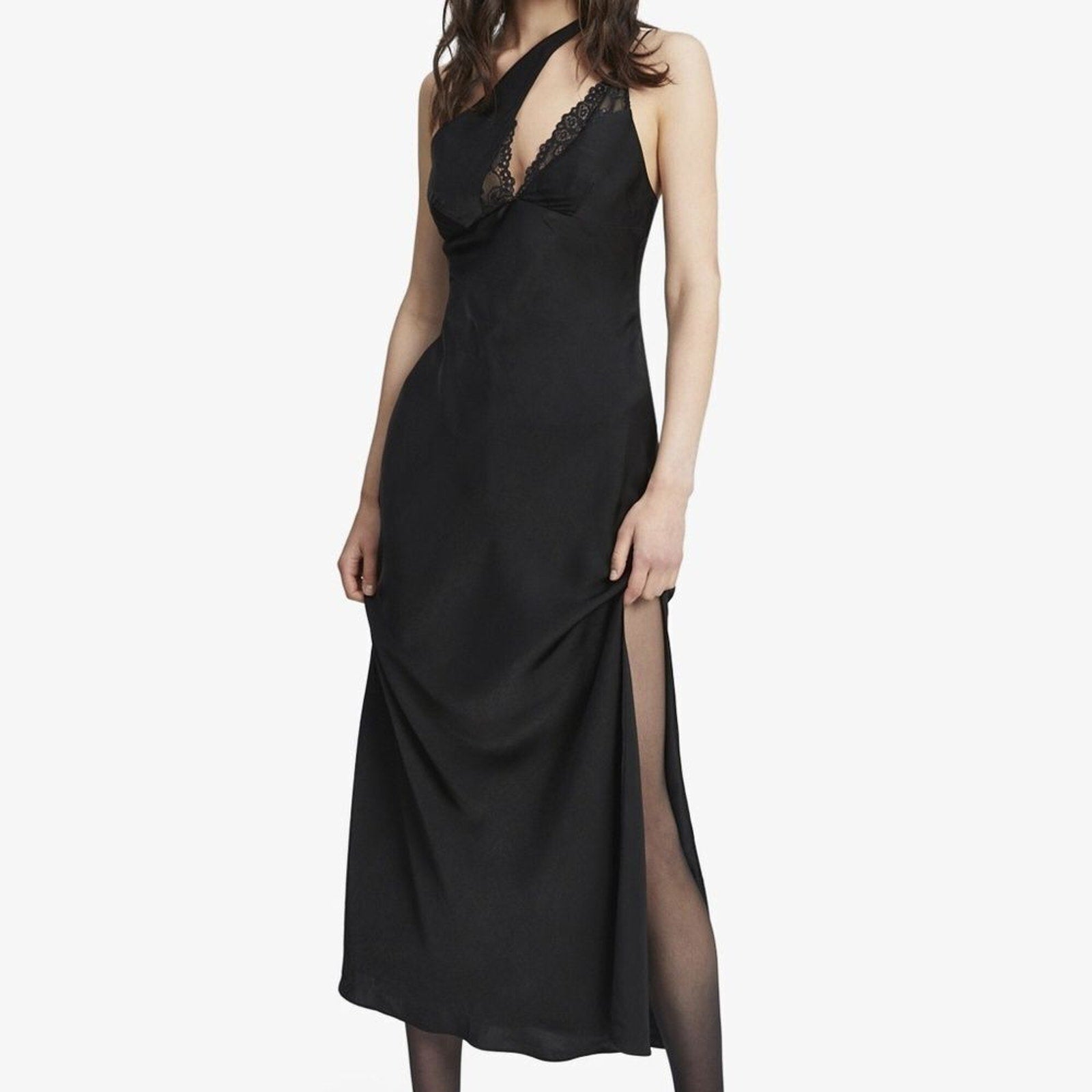 NWT Bardot Lamont Slip Dress In Black -size 4