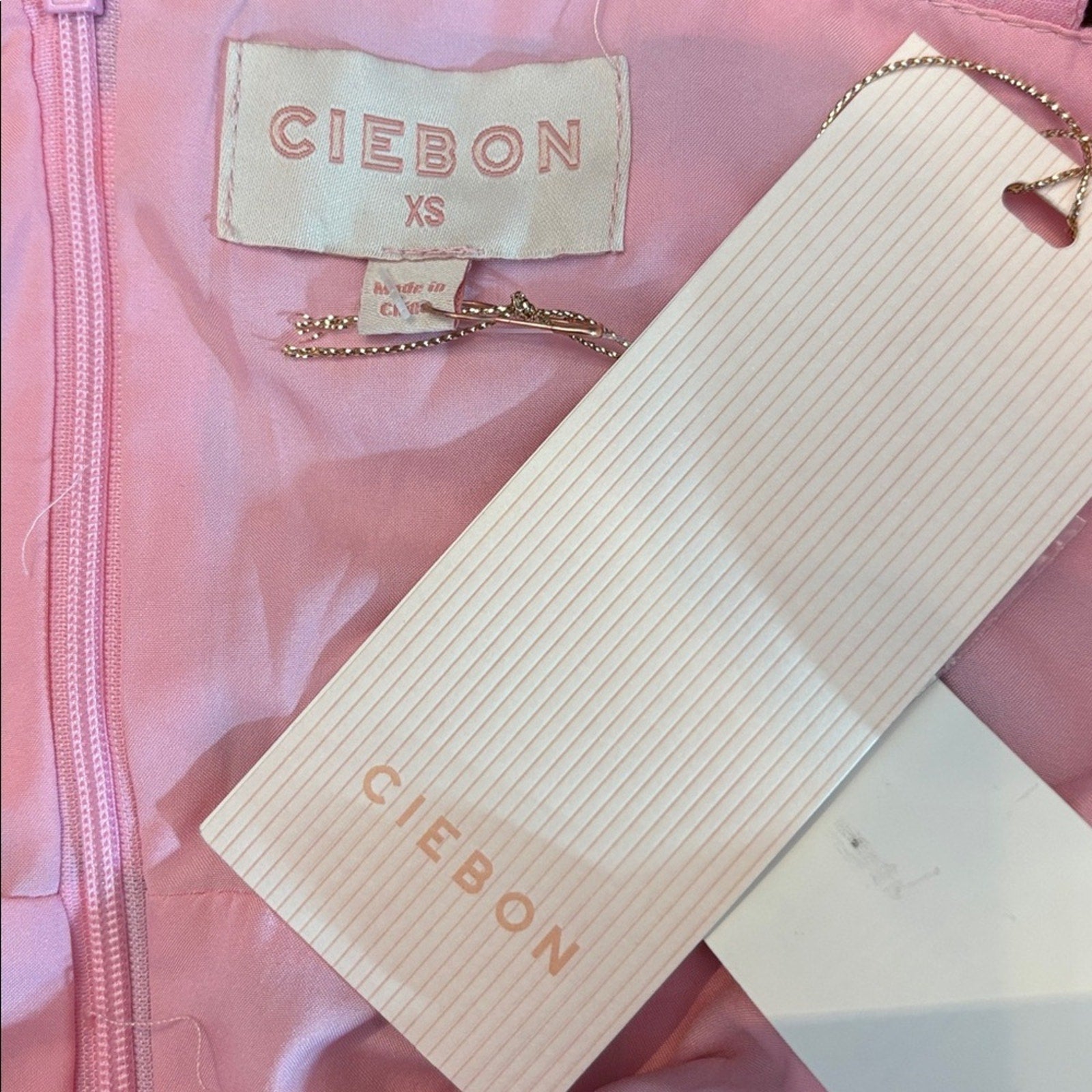 NWT CIEBON Pink Roma Apron Cotton Midi Sheath Dress PINK - size XS