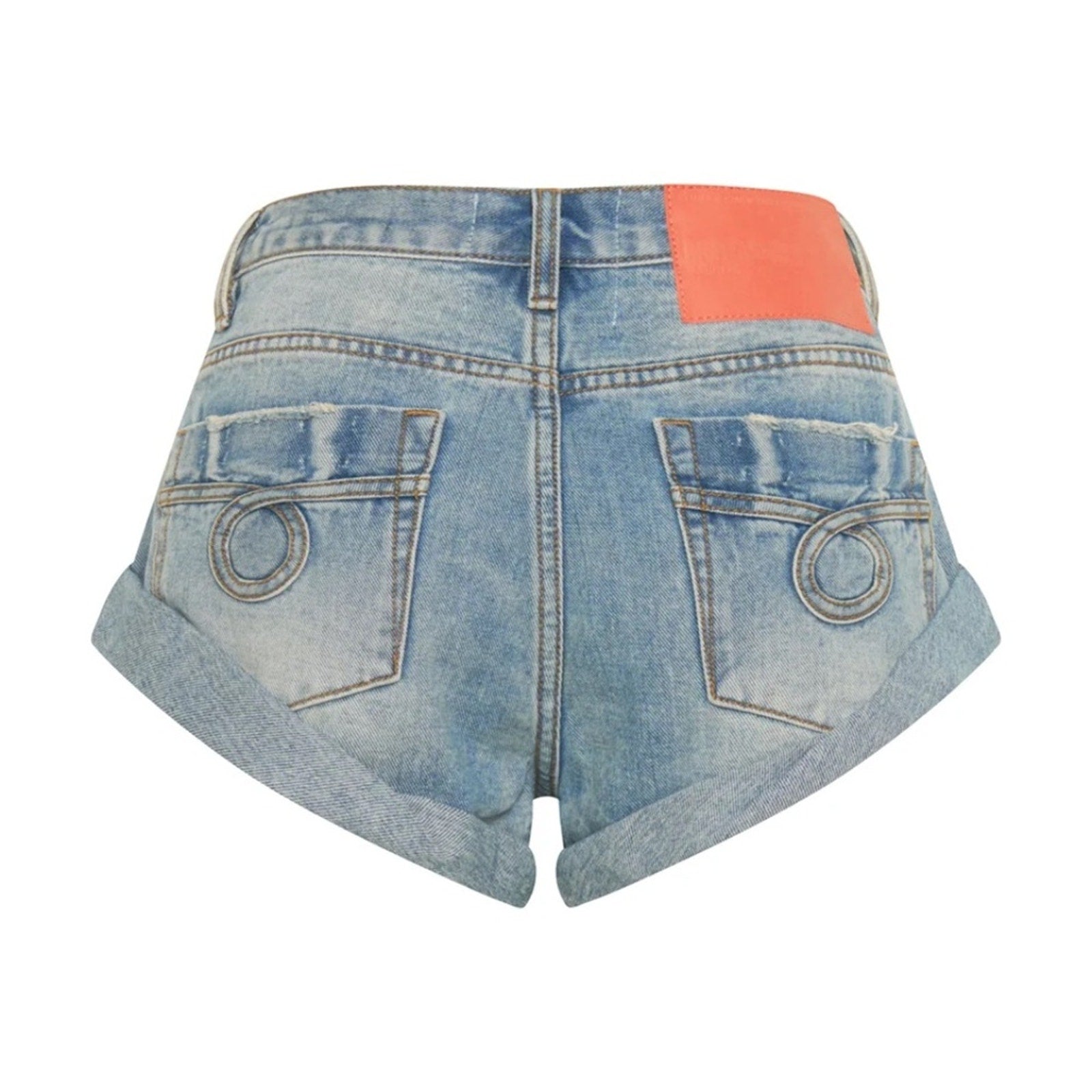 NWT One Teaspoon Sunbeach Blue Bandits Low Waist Denim Shorts - size 33