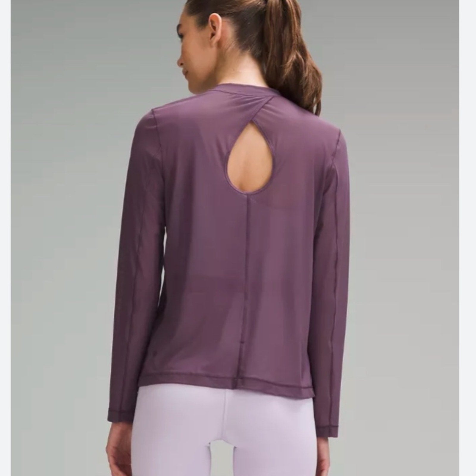 Lululemon size 2 Mesh Keyhole Top - Grape