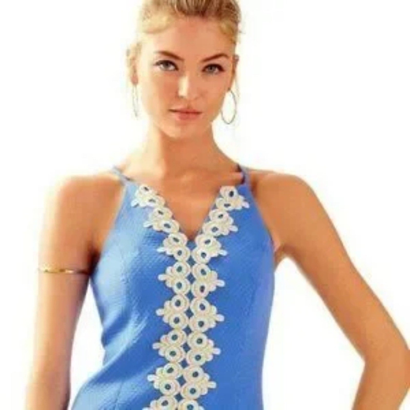 Lilly Pulitzer Pearl Blue and Gold Shift - size 2