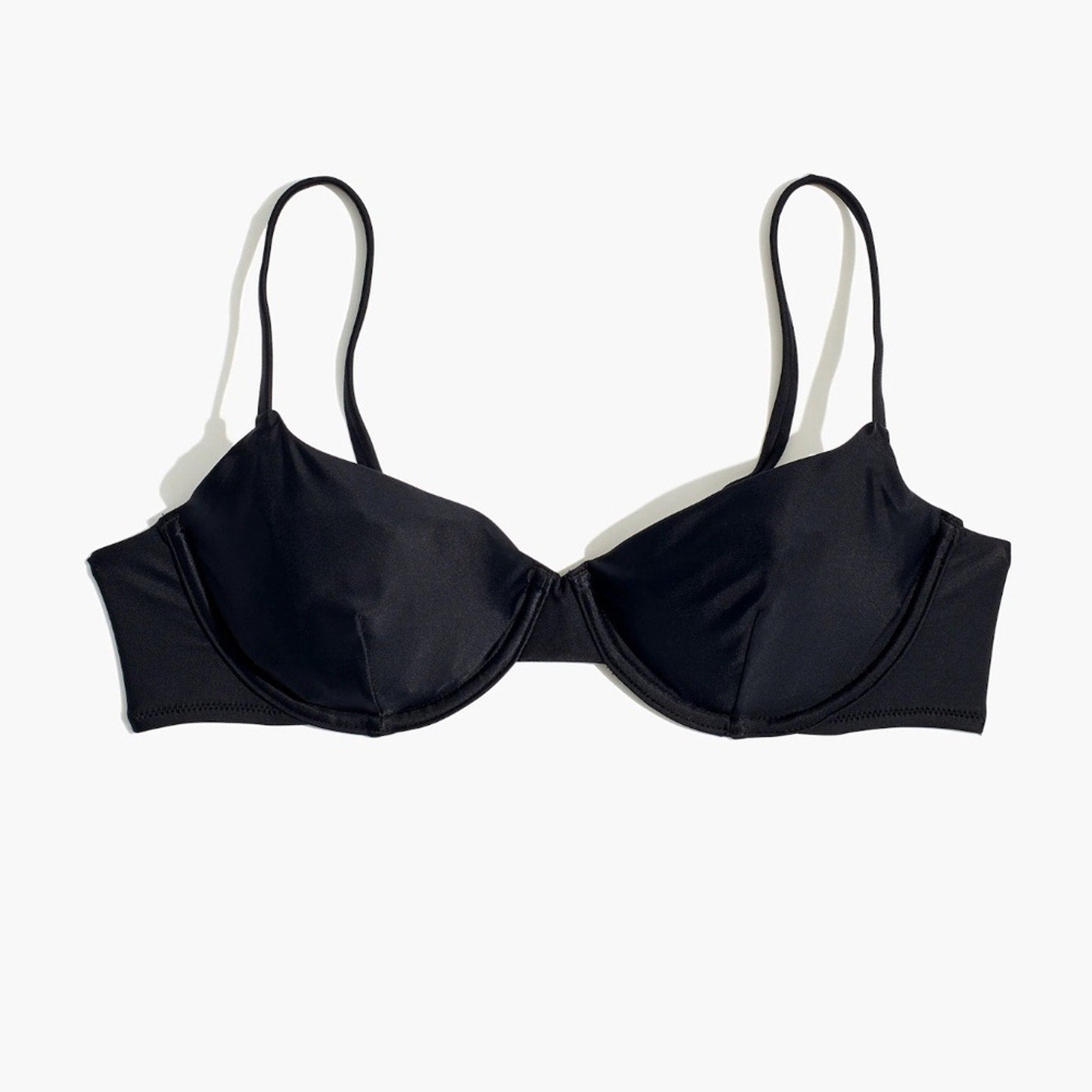 NWT Madewell Second Wave Underwire Black Bikini Top Size XL