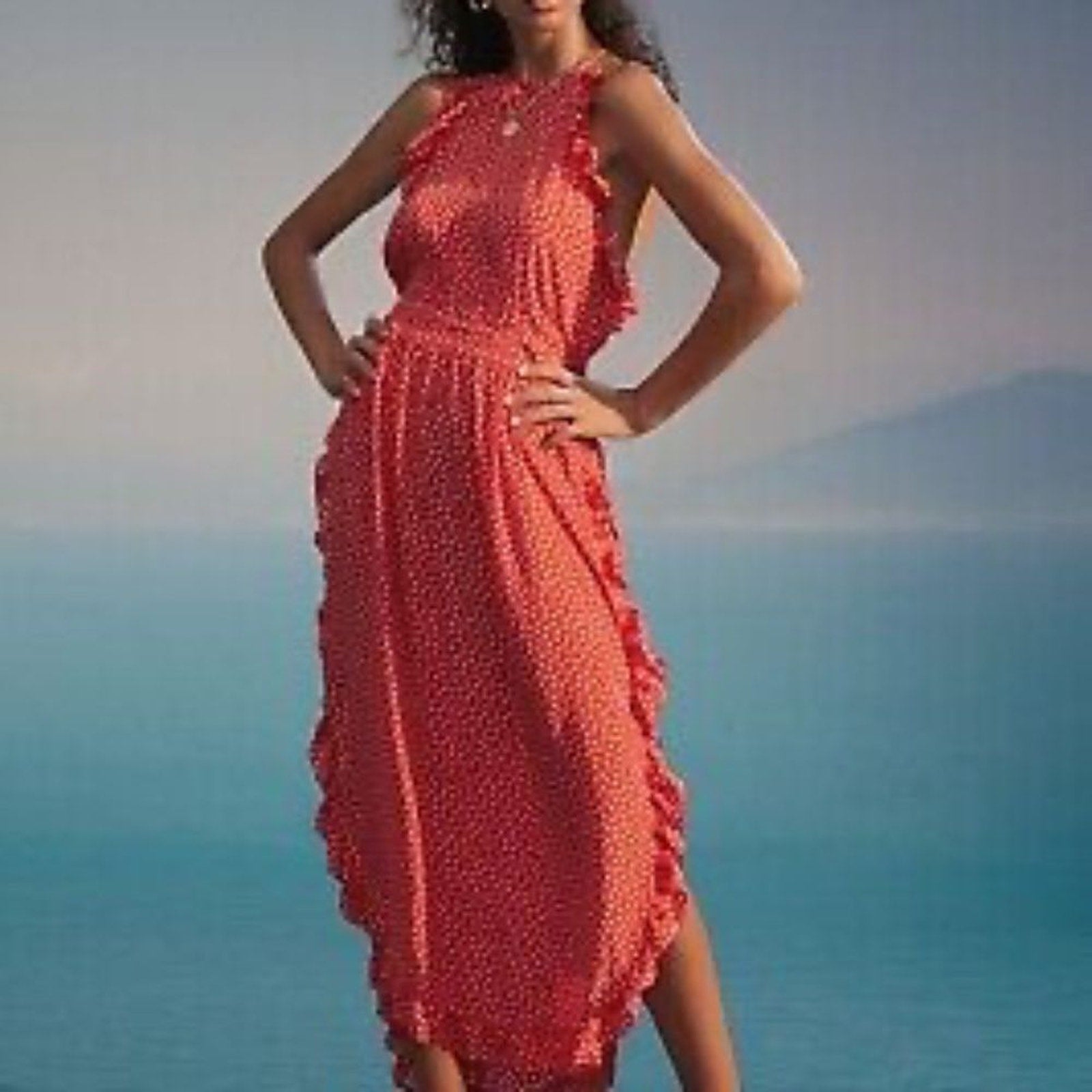 NEW See By Chloe - Polka-dot crêpe midi dress - size 10 (US) / 42 (FR)