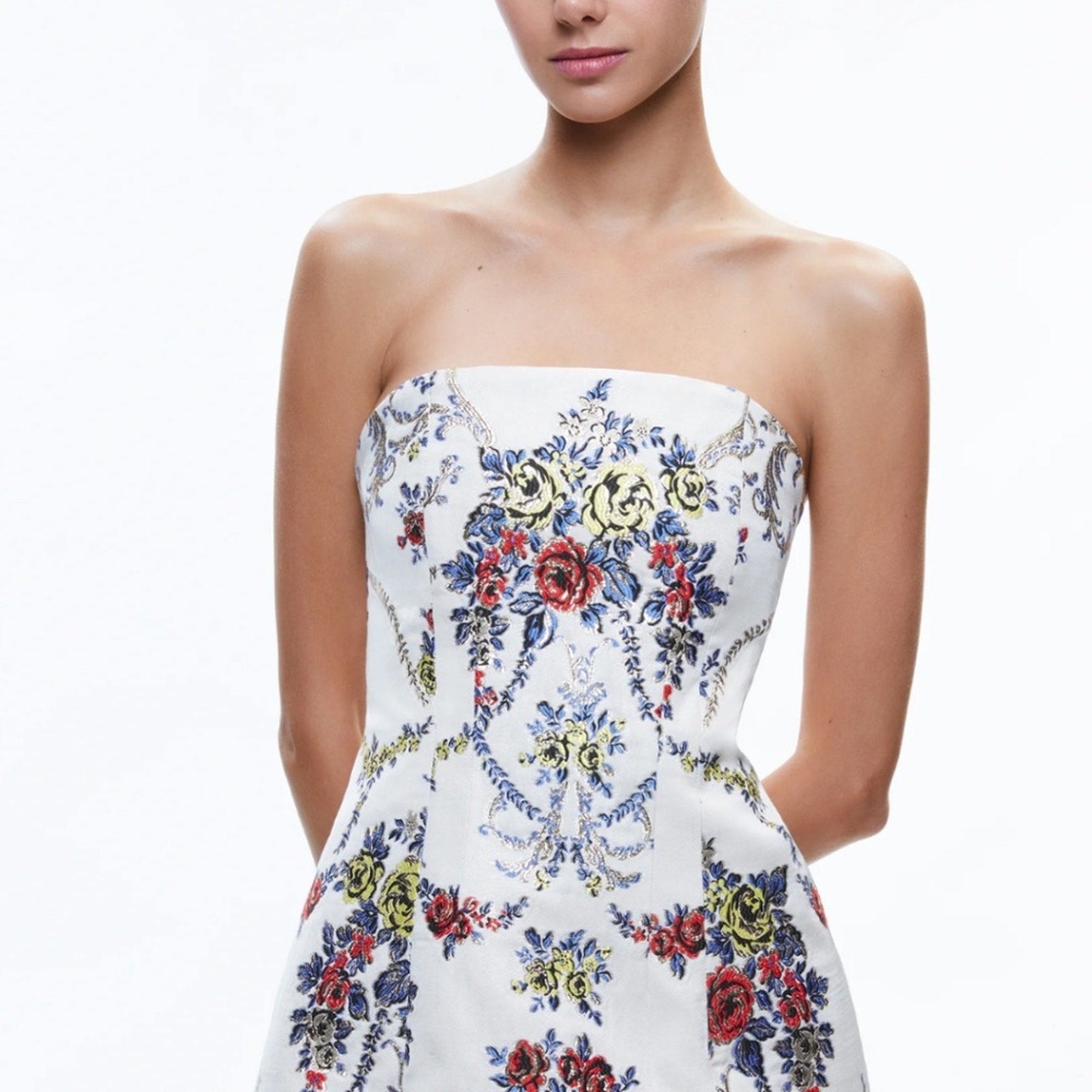 NWT Alice + Olivia Velia Floral Jacquard Minidress Size 6