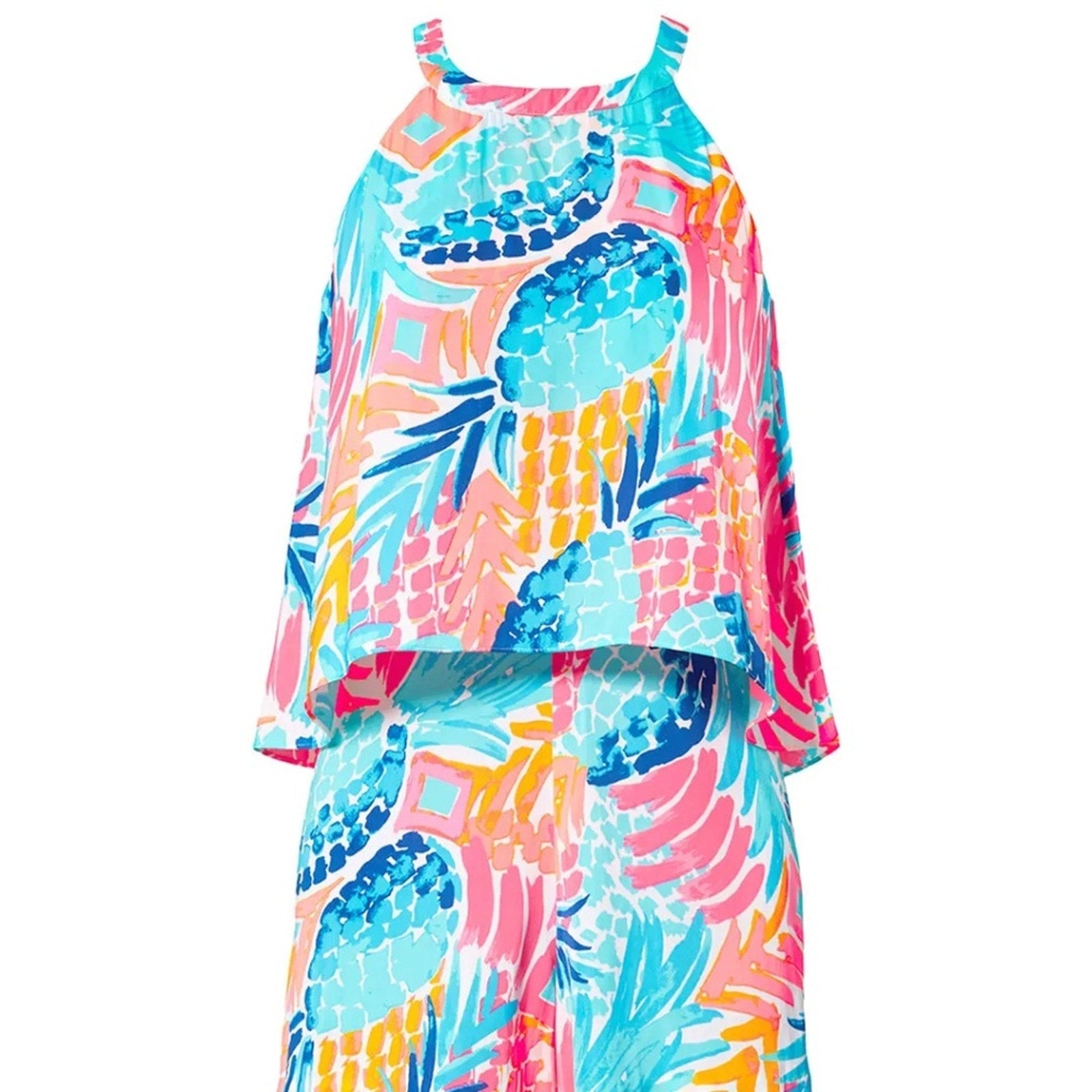 LILLY PULITZER Edona Pineapple Romper - size 8