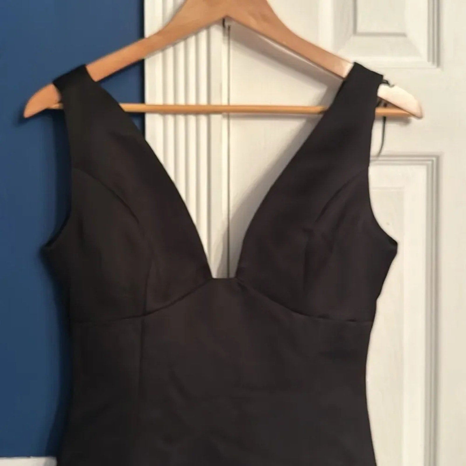 NEW Elliatt Jocosity Plunge Neck Fit & Flare Minidress in Black - size M