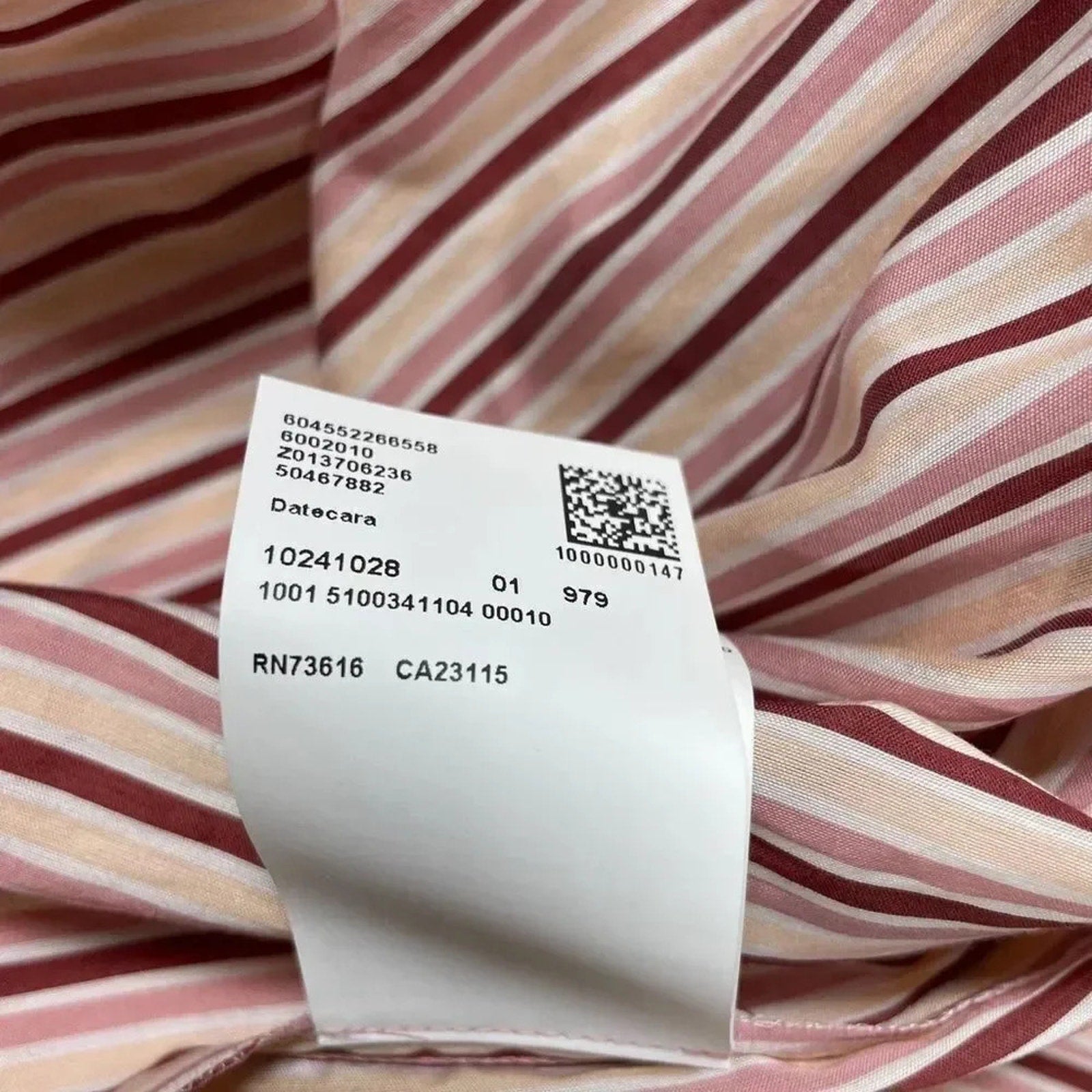 NEW Boss Hugo Datecara Midi Dress Size 4 Sleeveless Tiered Striped Pink - size 4