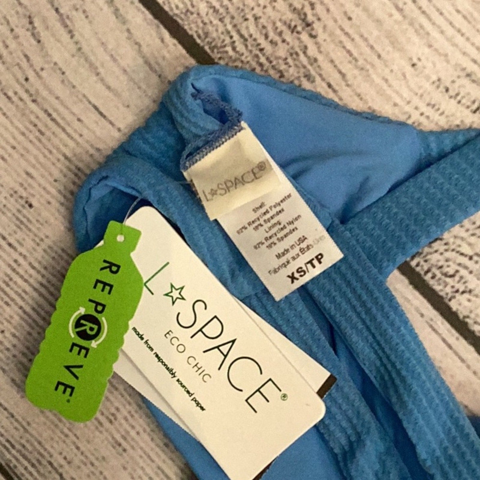 NWT L Space Eco Jess Bikini Top Cornflower - size XS