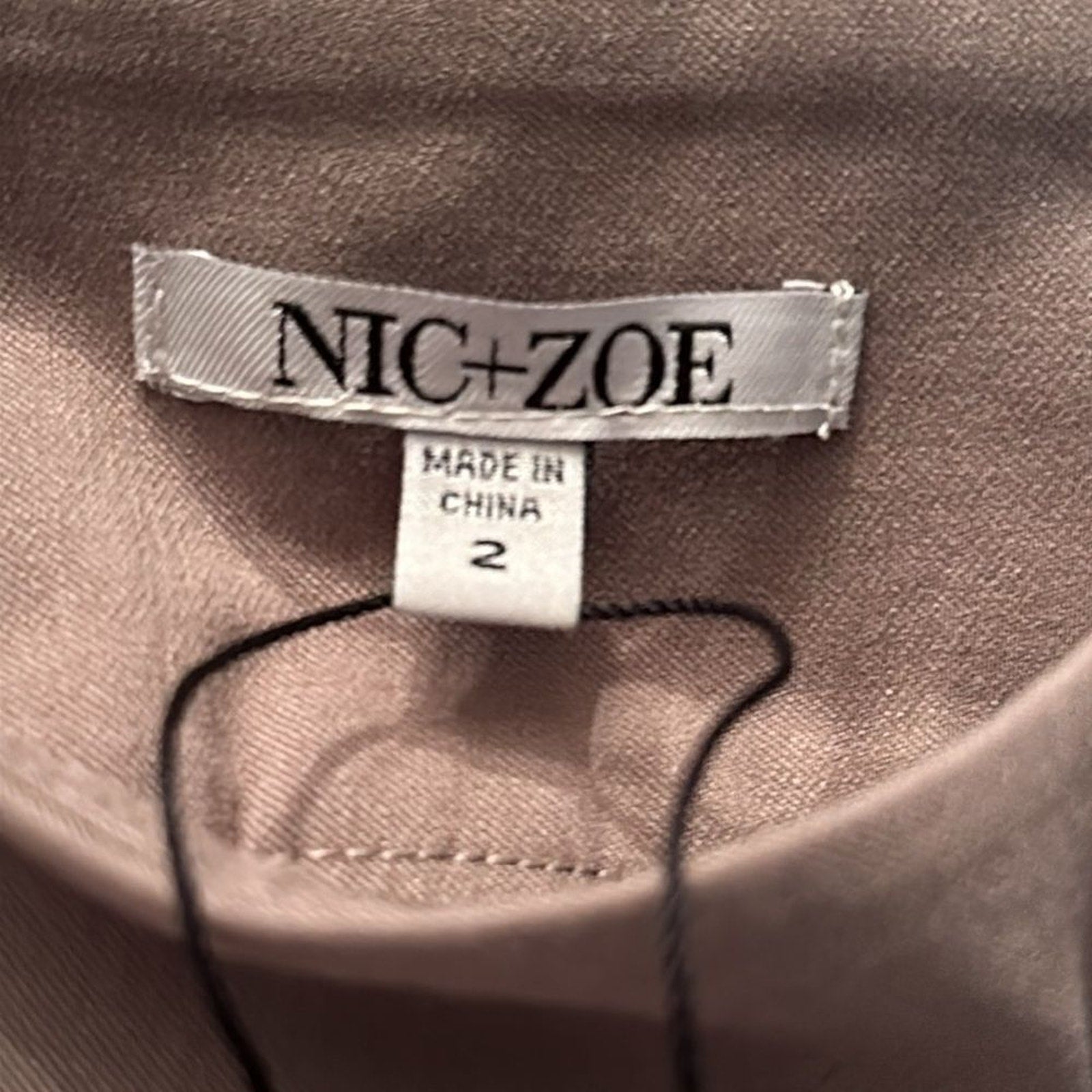 NWT Nic + Zoe Wonderstretch Straight Pant - Shiitake - size 2
