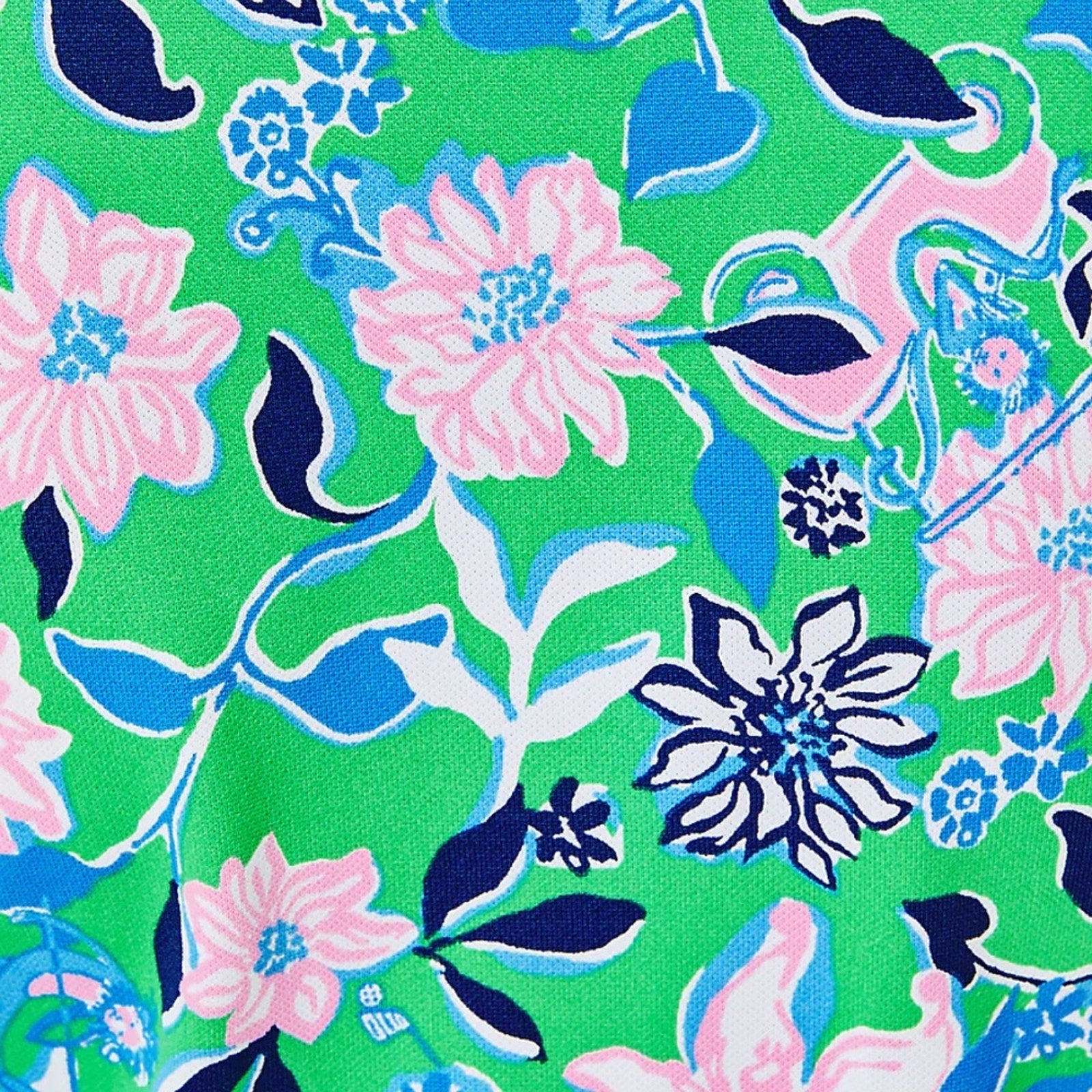 Lilly Pulitzer FRIDA SCALLOP POLO DRESS, SPEARMINT GOLF TILL YOU DROP - small