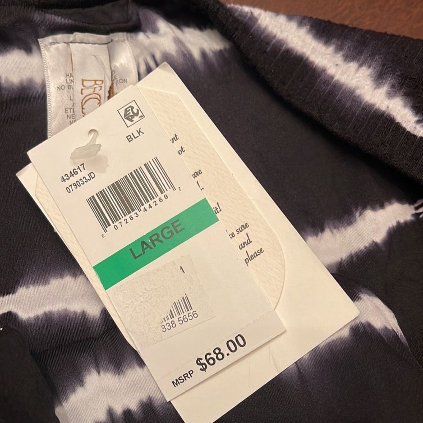 NWT Becca Iconic Swim High Waist Bikini Bottoms Black - size Large