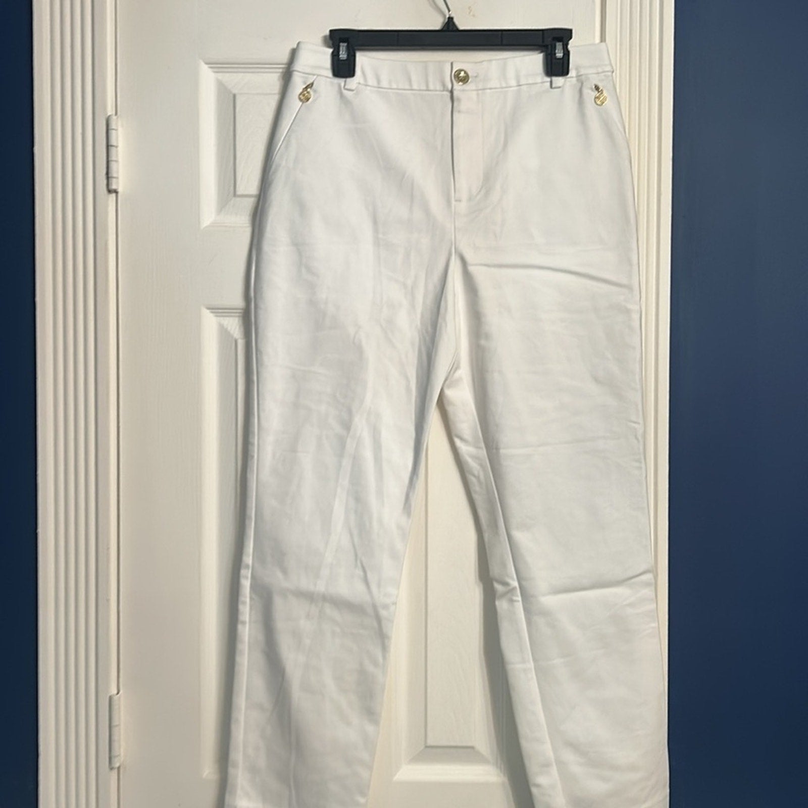 NEW Lilly Pulitzer Ana High-Rise Women Pant - Resort White - size 12