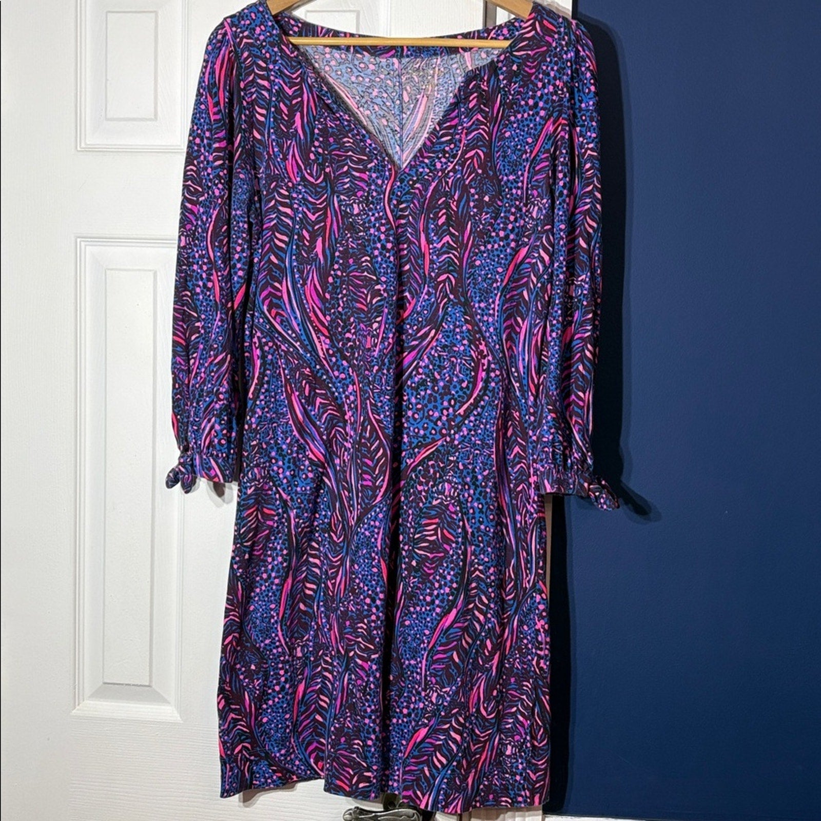 Lilly Pulitzer Cath Dress Blue Flare Always - size M