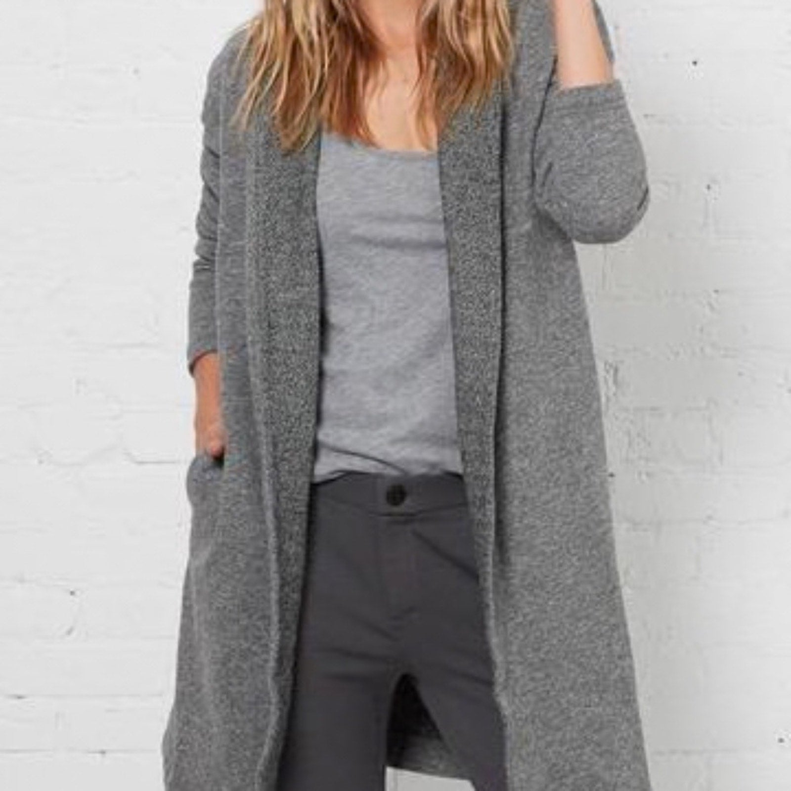 Jason Scott grey Cardigan Coat - size small