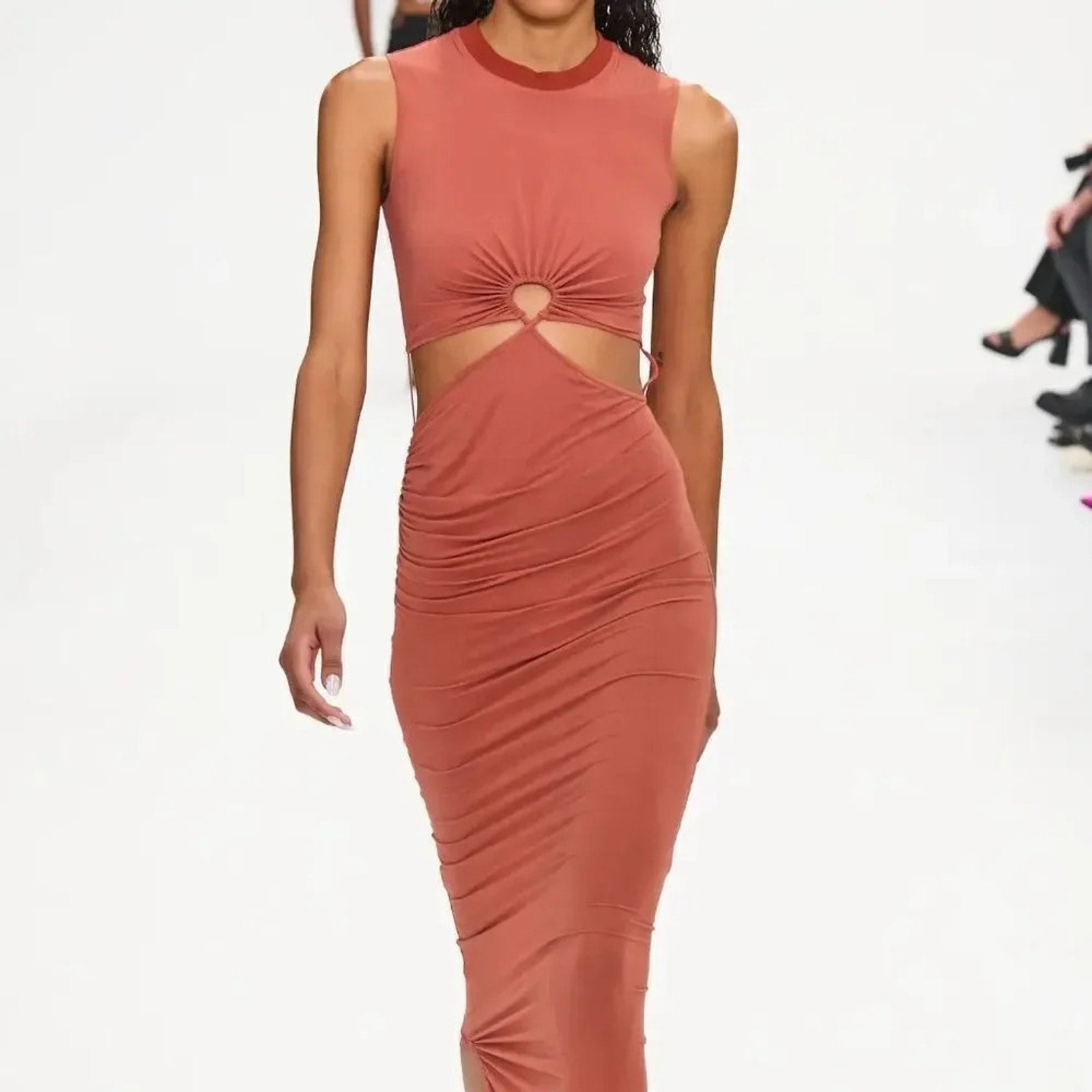 NEW Nensi Dojaka RUNWAY Cut-Out Maxi Dress - size XS