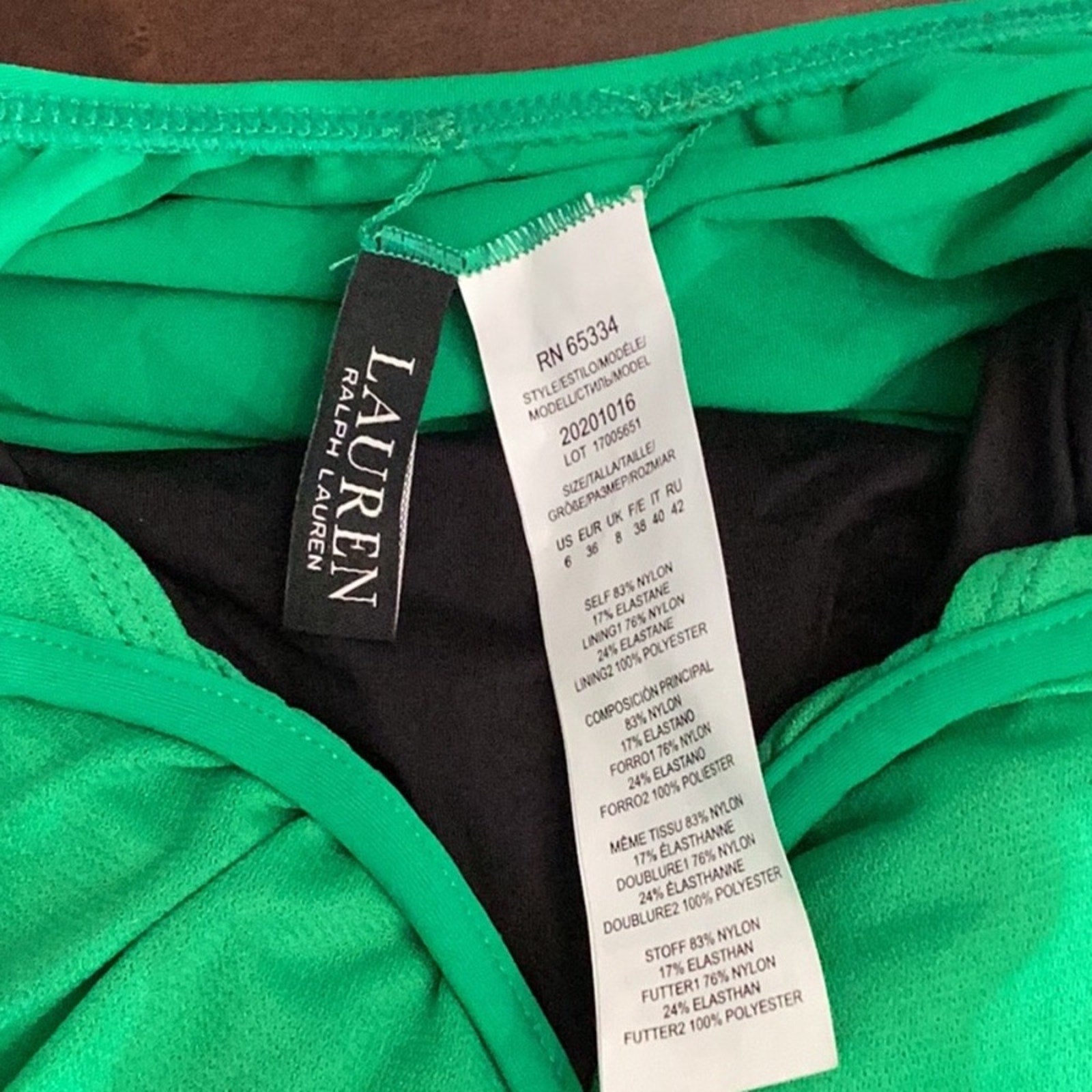 NWT Ralph Lauren Women's Beach Club Solids Ring One Piece Swimsuit - size 6