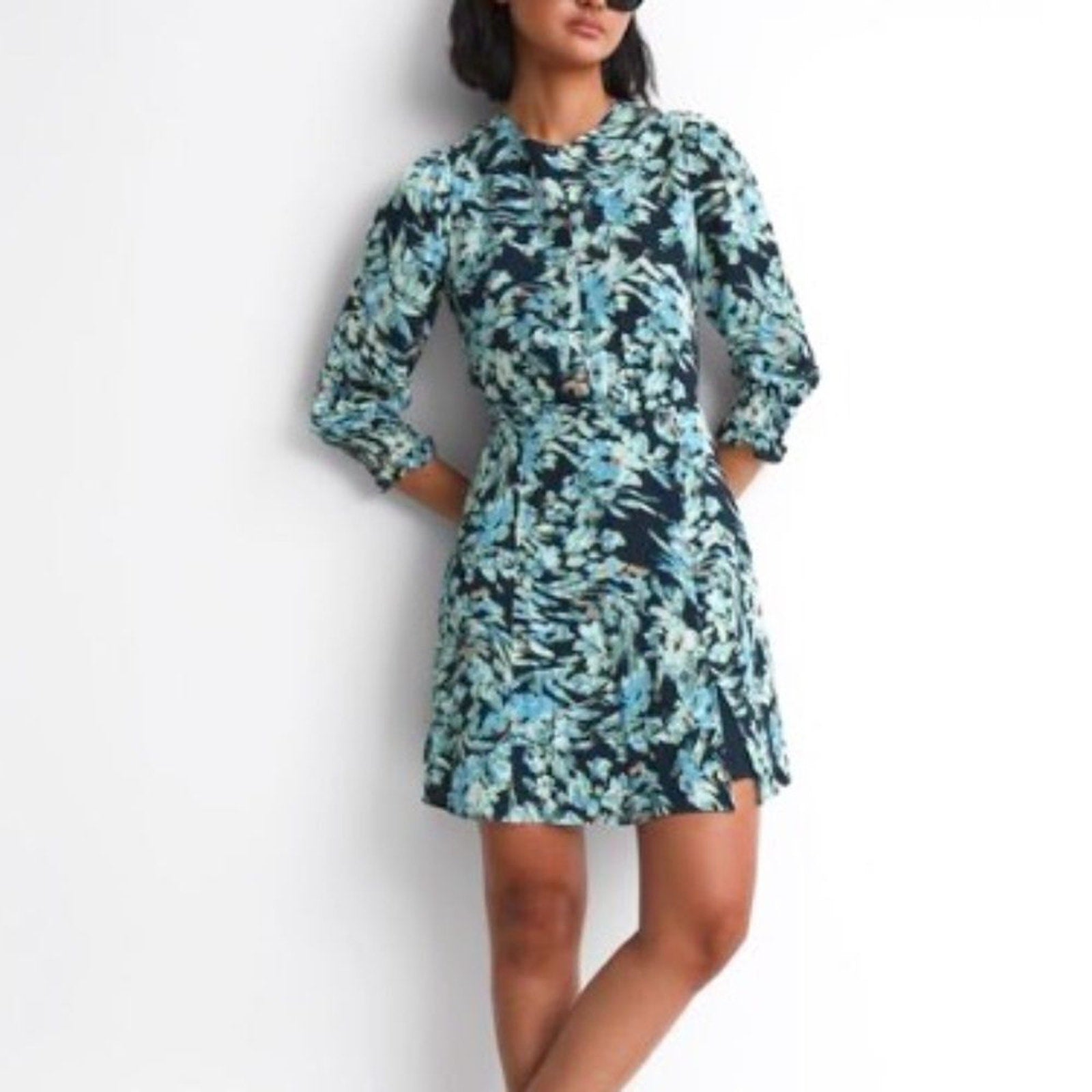 NEW Reiss ANNIE FLORAL PRINT MINI DRESS - size 10