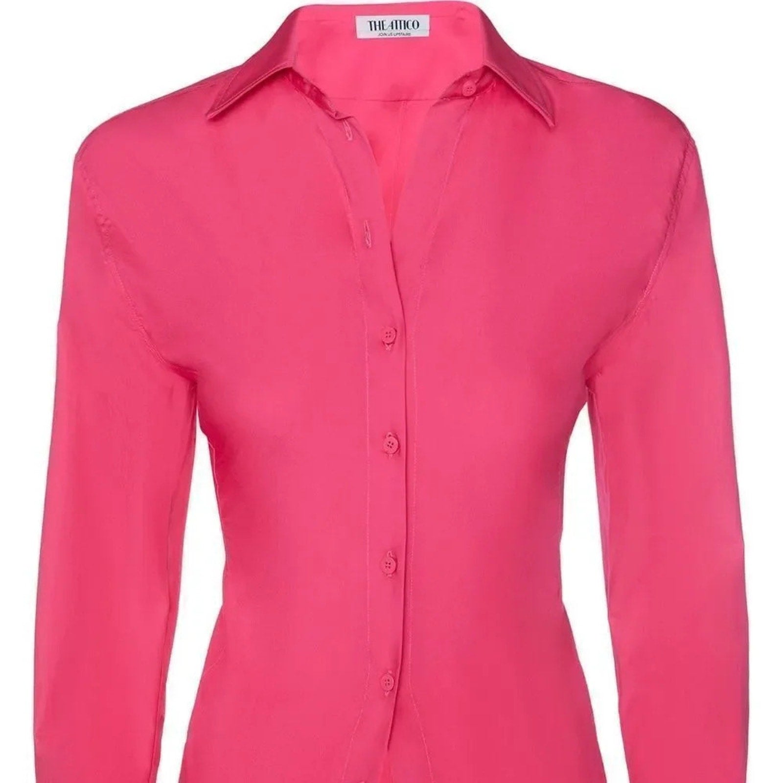 NEW THE ATTICO Women's Pink Lily Shirt - size 36 (US 0)