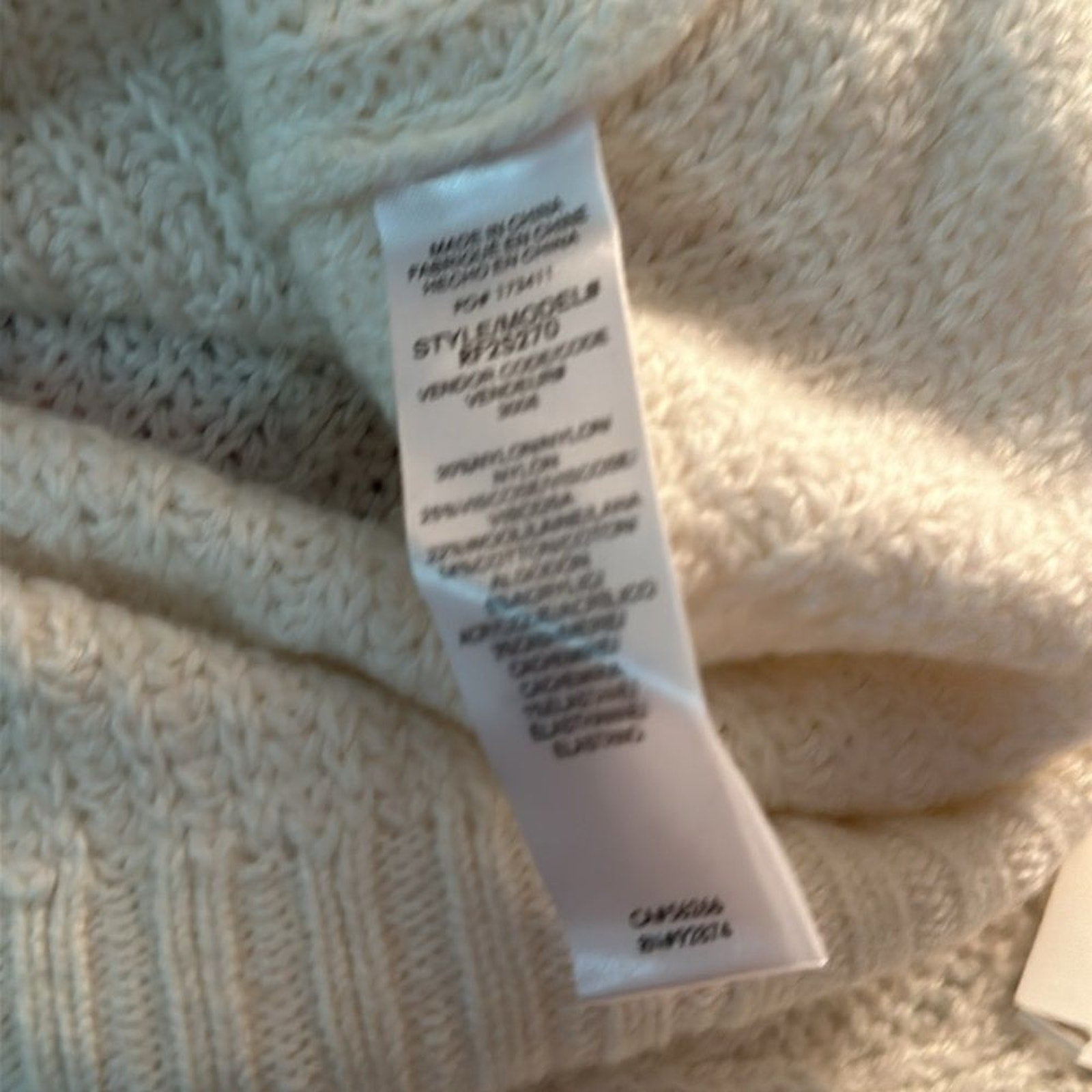 NEW $188 Splendid Women's White Chunky Knit Pullover Crewneck Sweater Size L