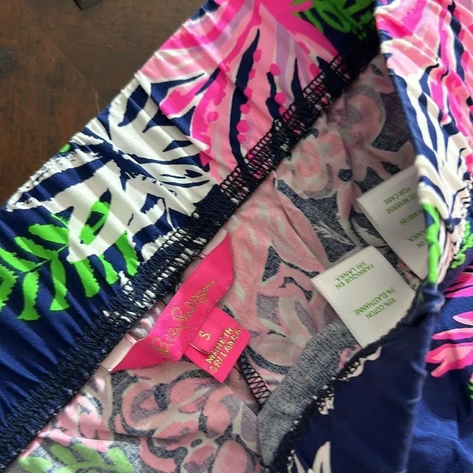 NWT Lilly Pulitzer 33" Bal Harbour Mid-Rise Palazzo Pant in Oysterbay navy - S