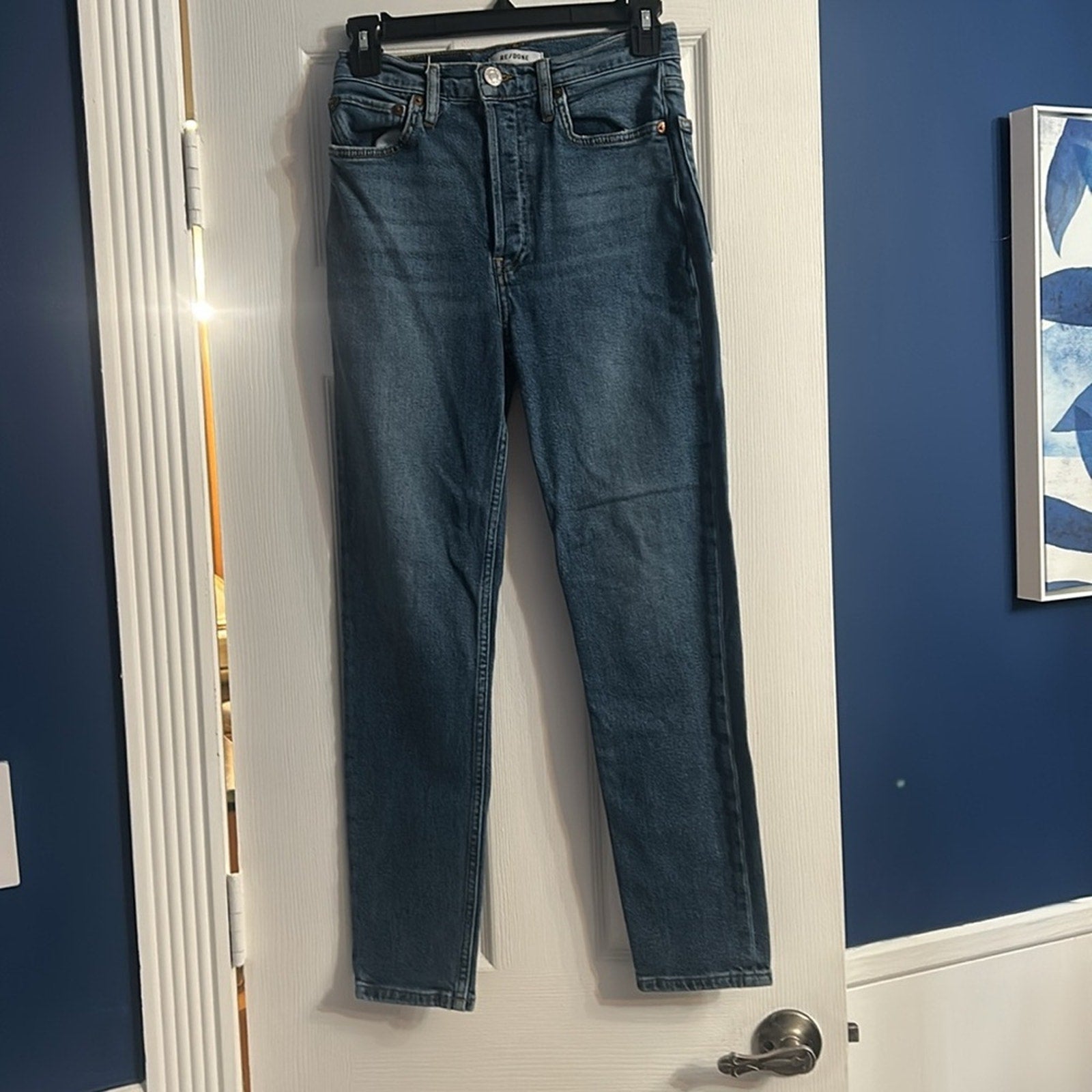 REDONE 90S HIGH RISE ANKLE CROP JEANS - size 26