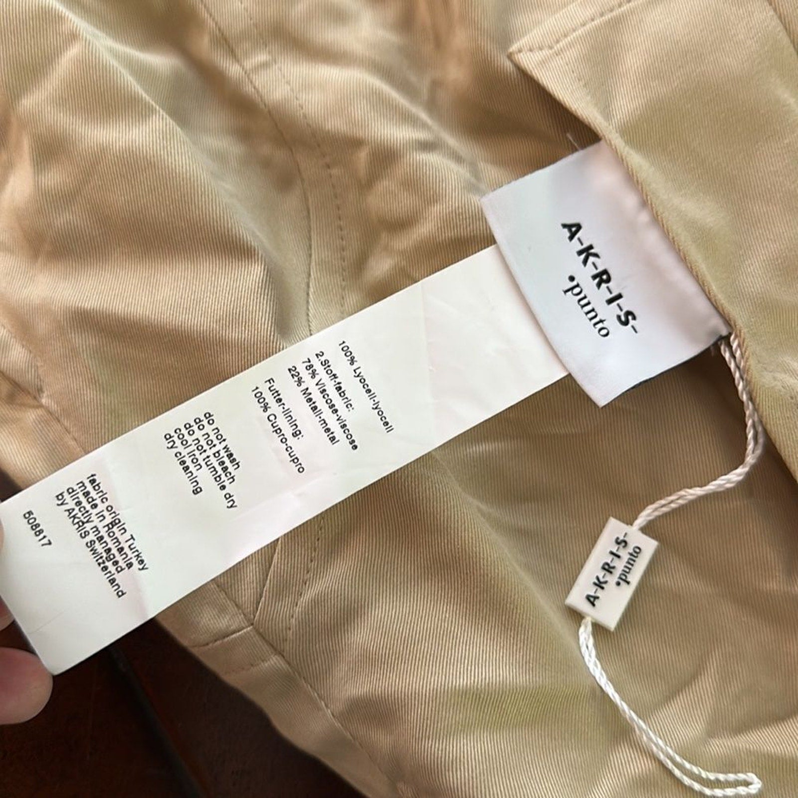 NEW Akris Punto Metallic Gabardine Short-Sleeve Reversible Jacket - size 14