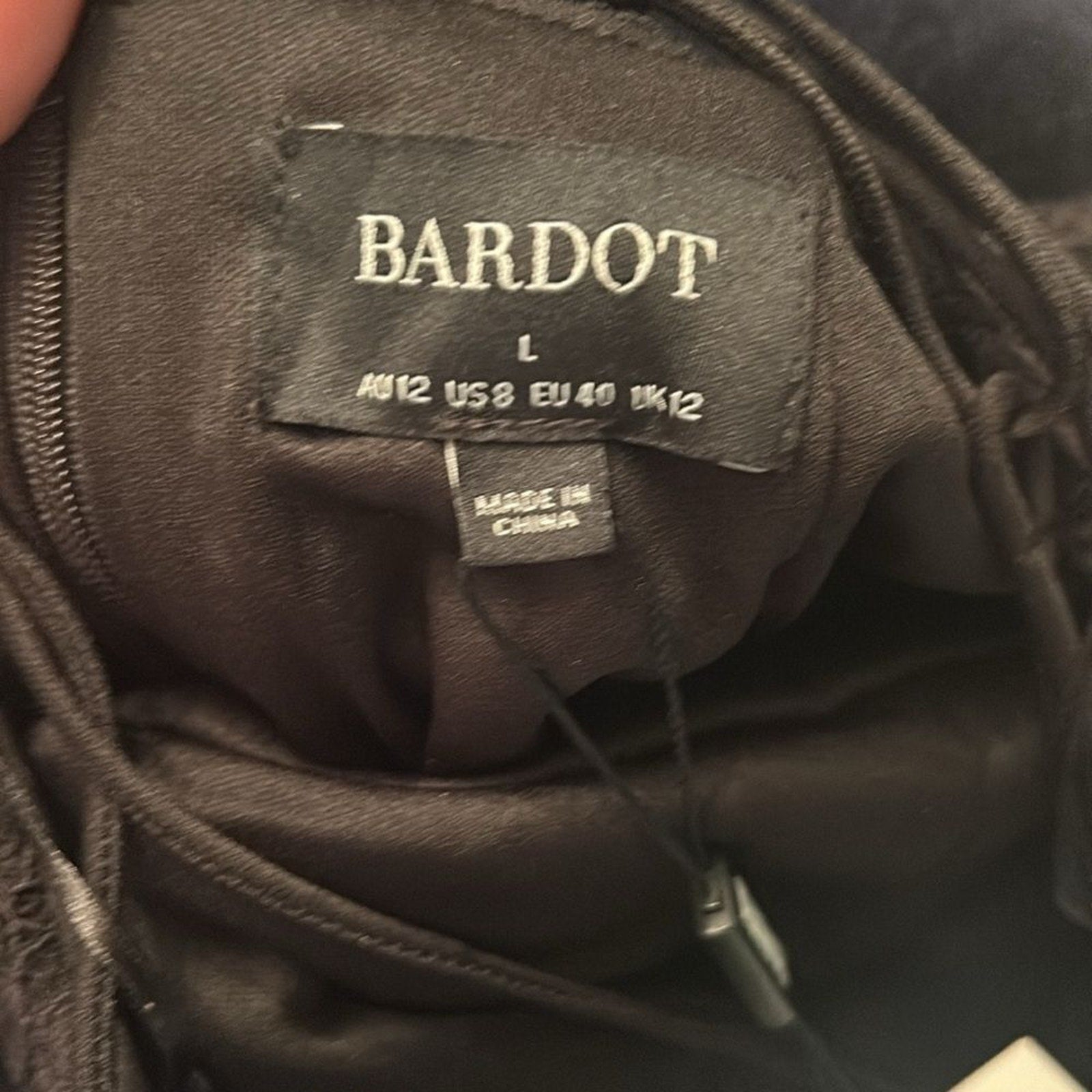 NWT Bardot Chameleon Lace Halter Open Back Midi Dress In Black - L