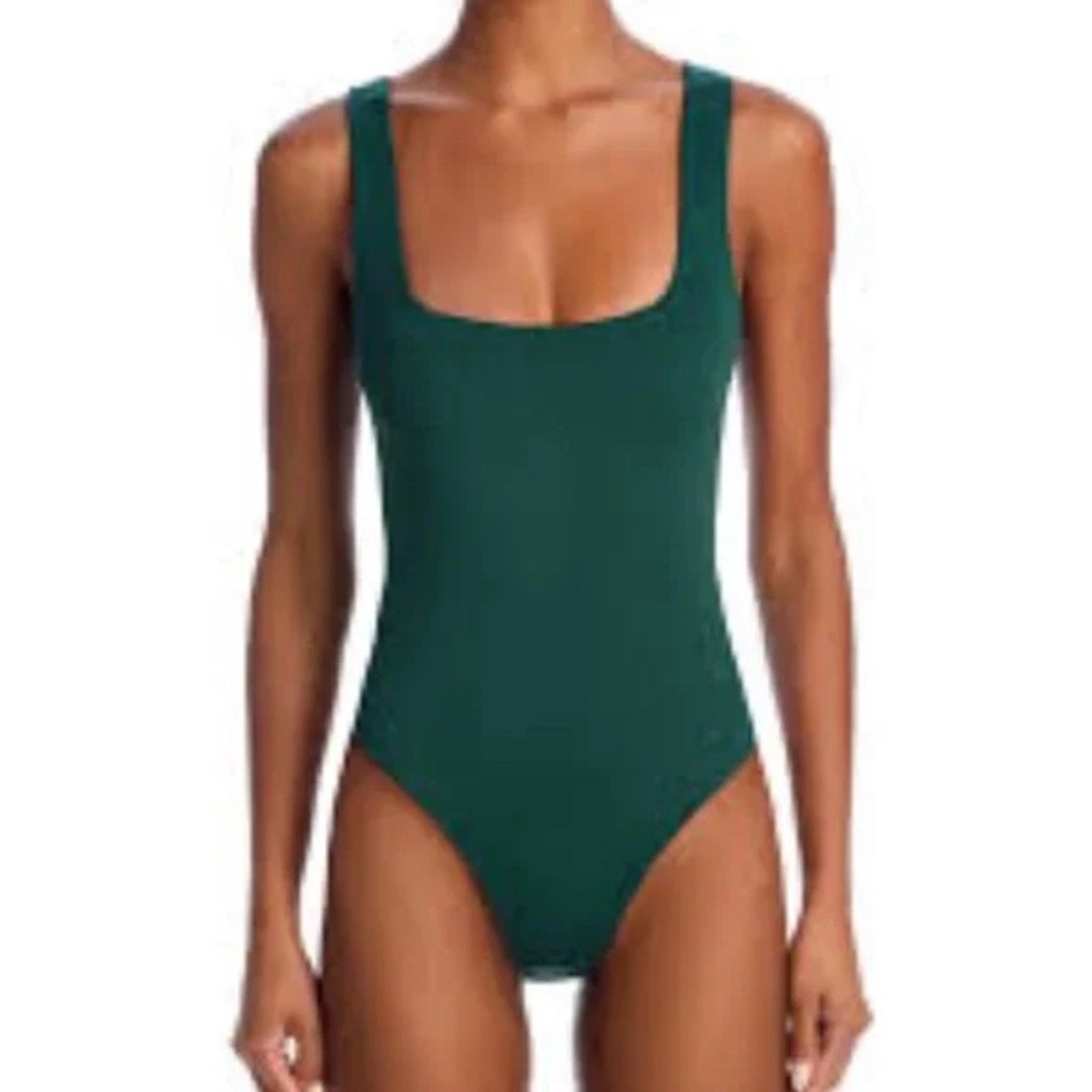 NEW Good American Scuba Modern bodysuit in Pine Green - size Small