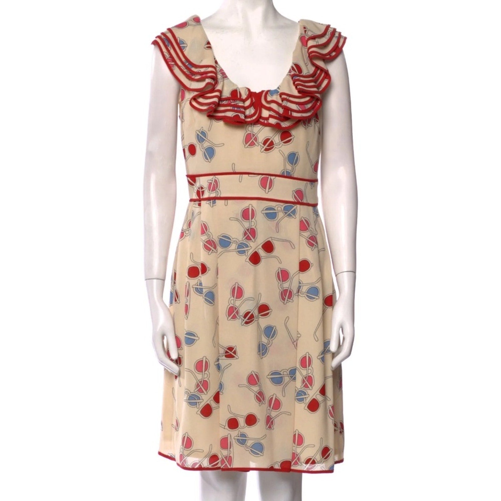 Kate Spade Avery Sunglasses Fun Dress Size 6 Silk Dress