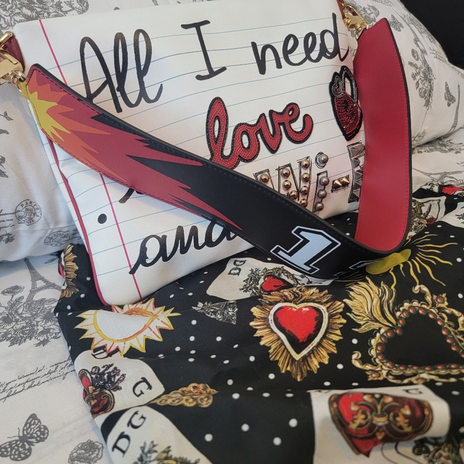 Dolce and Gabbana All I Need Is Love & Wifi Handbag