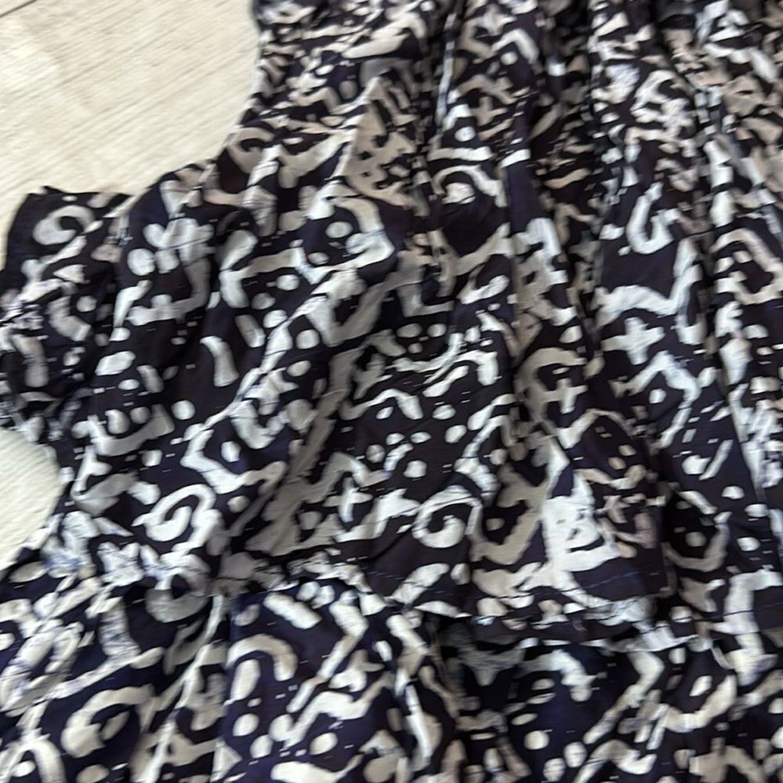 NEW BUSAYO Temi Ruffle Puff Sleeve Tiered Cotton Dress - size XS