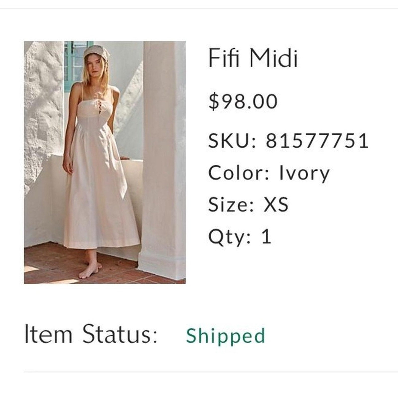 NEW Free People Fifi smocked dress - size small
Pit to pit: 15”
Waist: 12”