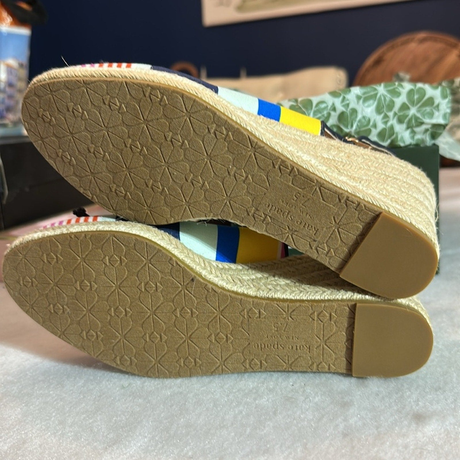 NEW Kate Spade Panama Nights Slingback Wedges - size 7.5