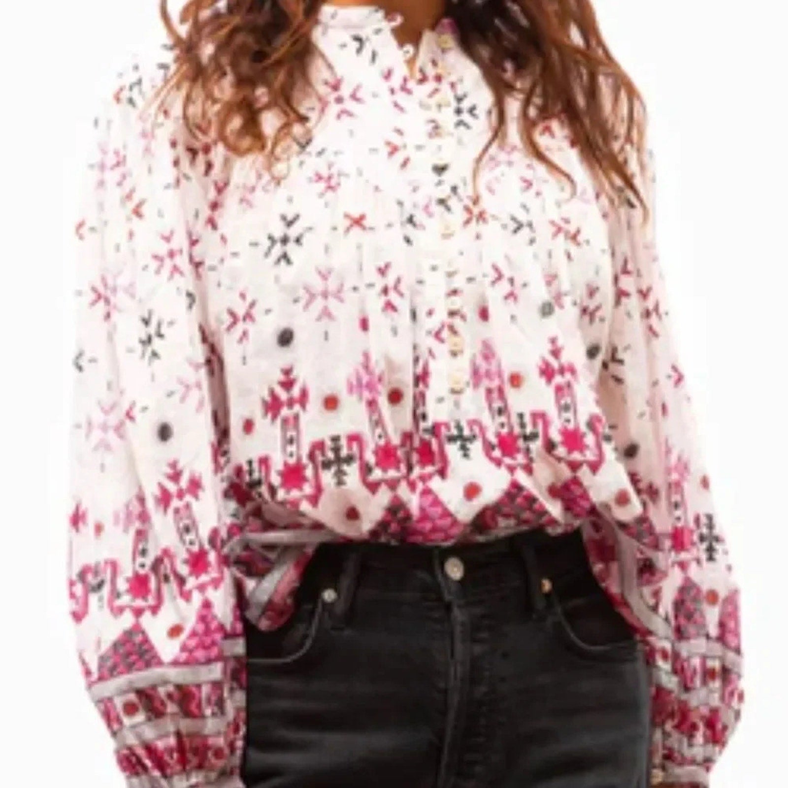 NEW ISABEL MARANT ETOILE Salika printed cotton blouse - size 38 (US 6)