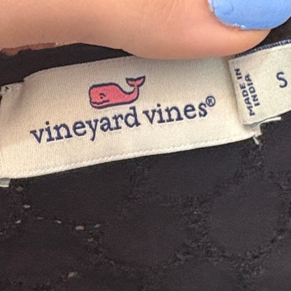Vineyard Vines Navy Eyelet Beach Dress Cover Up - size small
