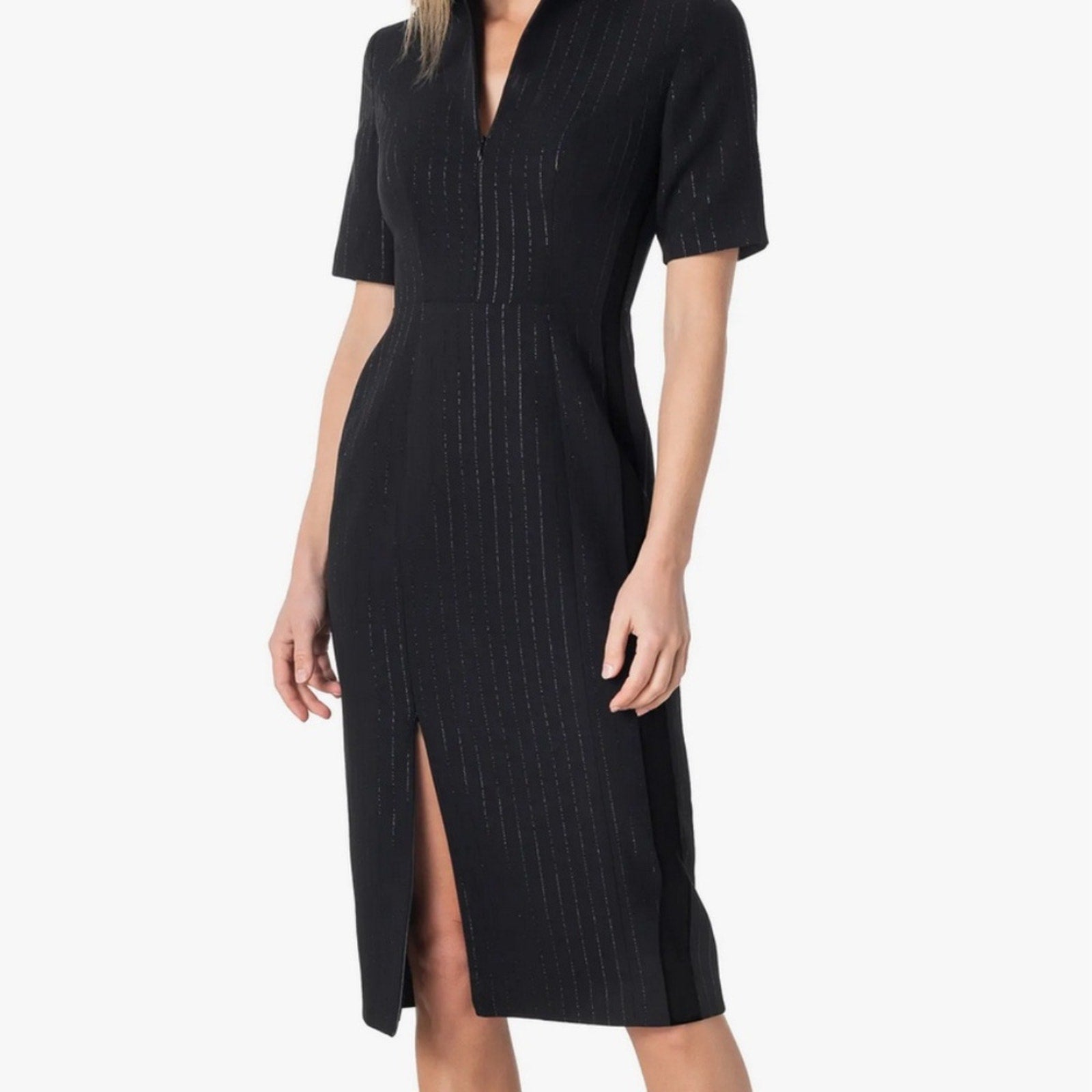 NWT Dress The Population Gloria Front Zip Sheath Dress - size large