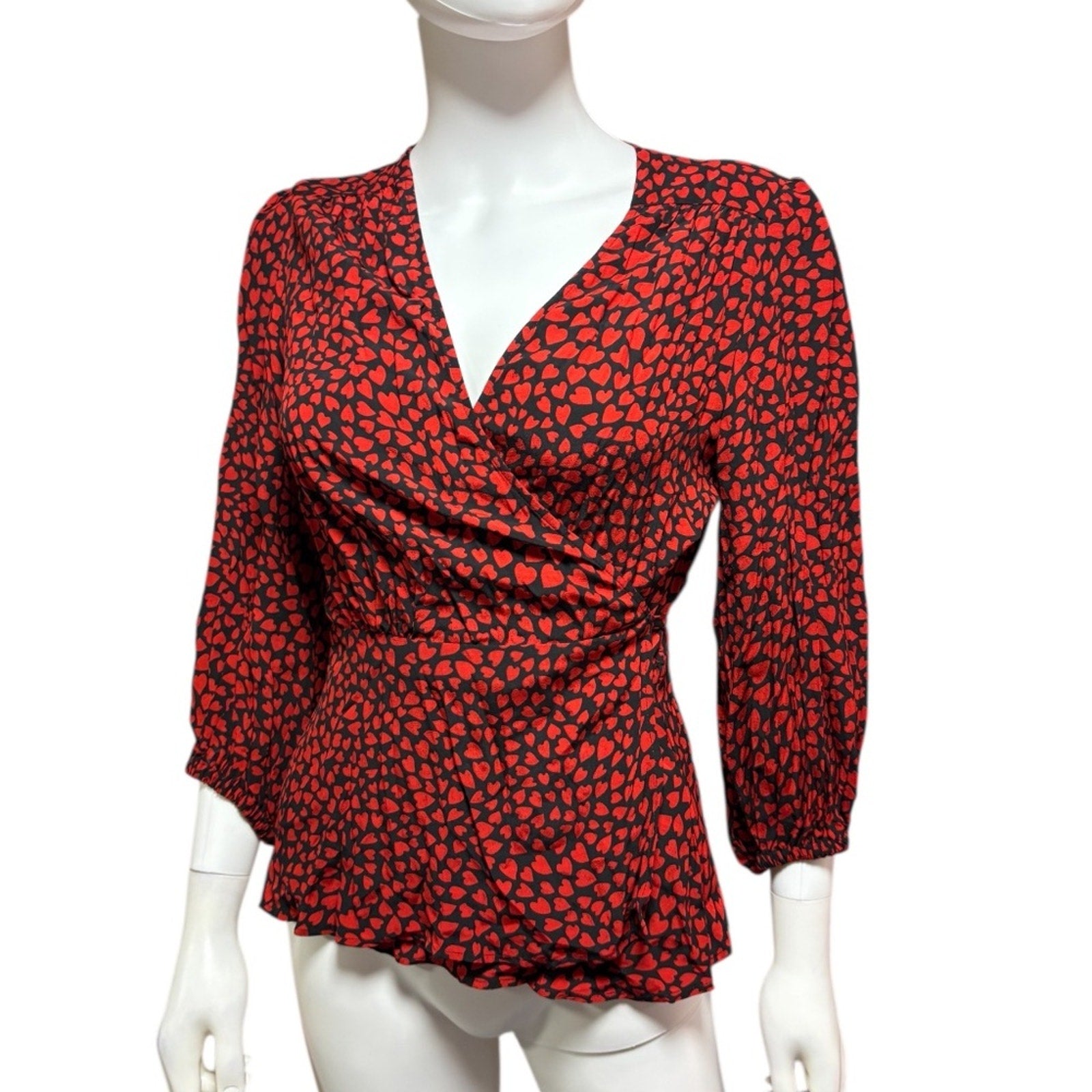 NWT Gerard Darel Adele hearts blouse - size 38 (US 6)
