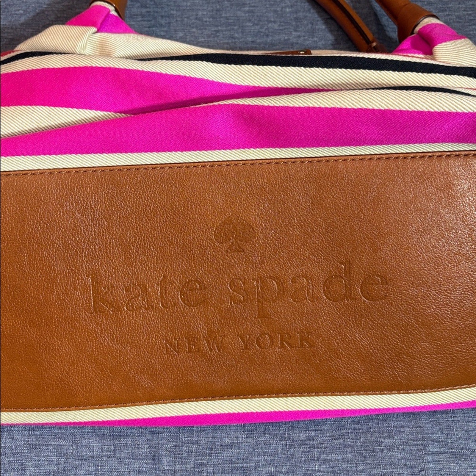 Kate Spade Stevie Oak Island Striped Womens Tote Bag