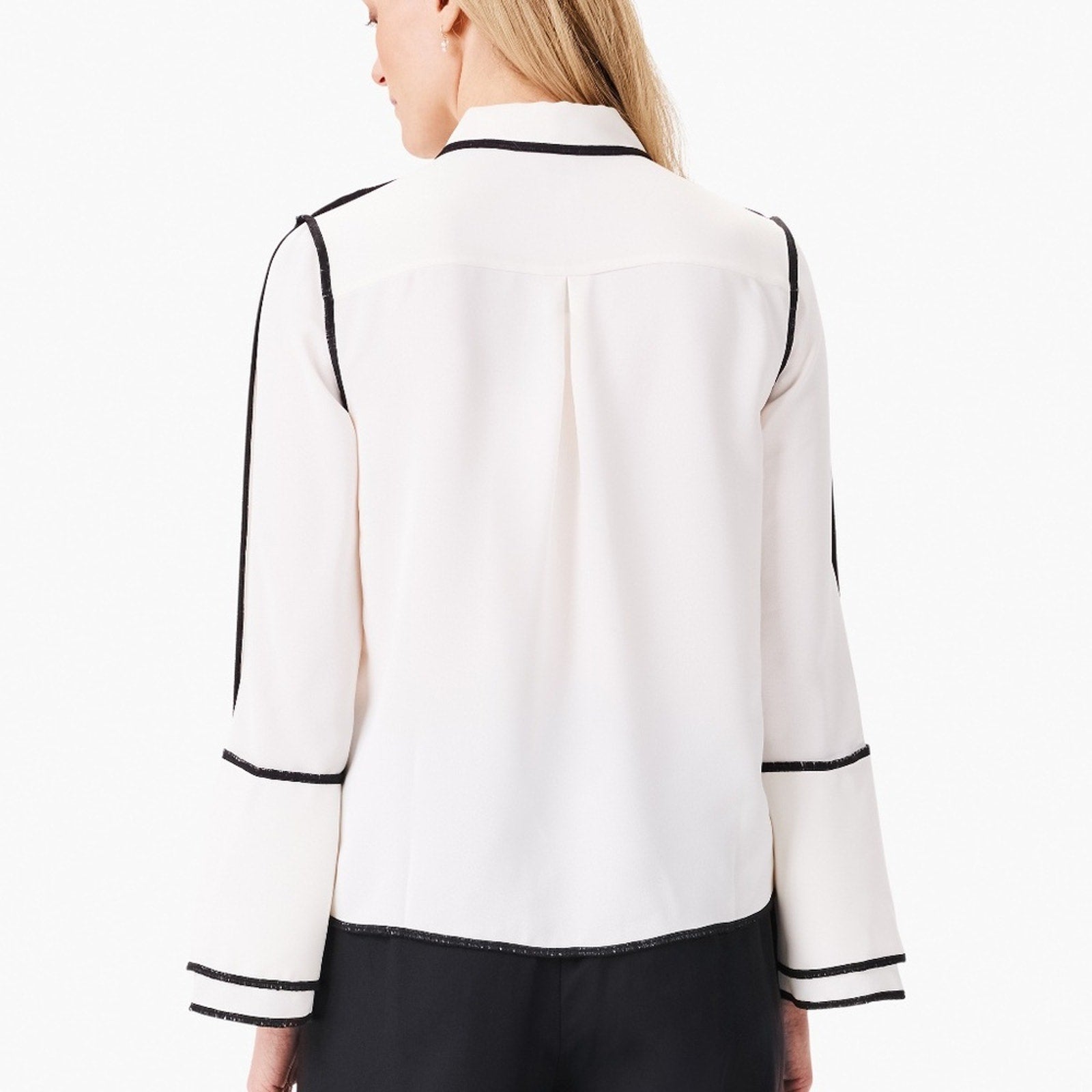 NWT Nic + Zoe TOUCH OF TRIM SHIRT - size small