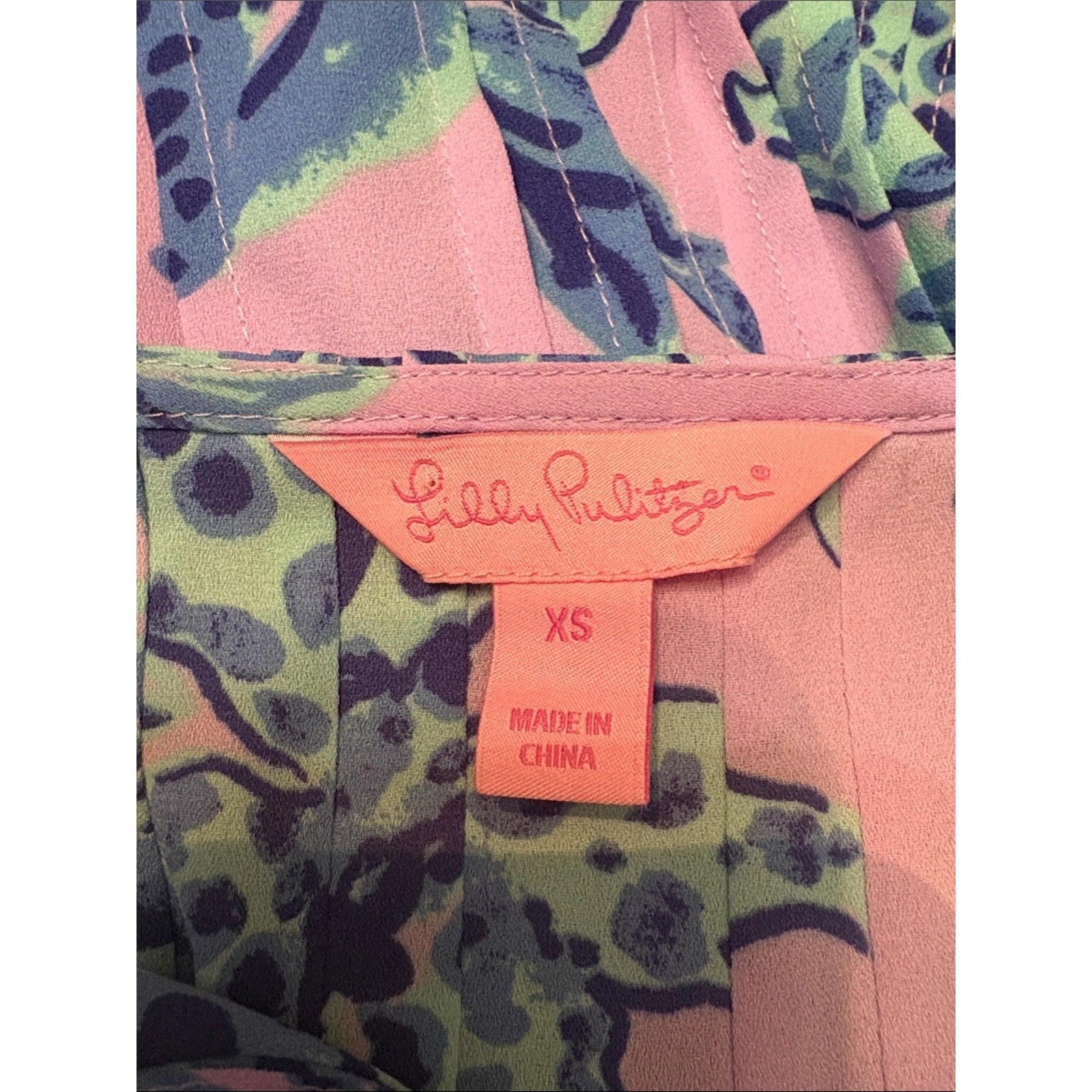 Lilly Pulitzer Marilina Tunic Blouse Top in Light Lilac Verbena Jungle Path -XS