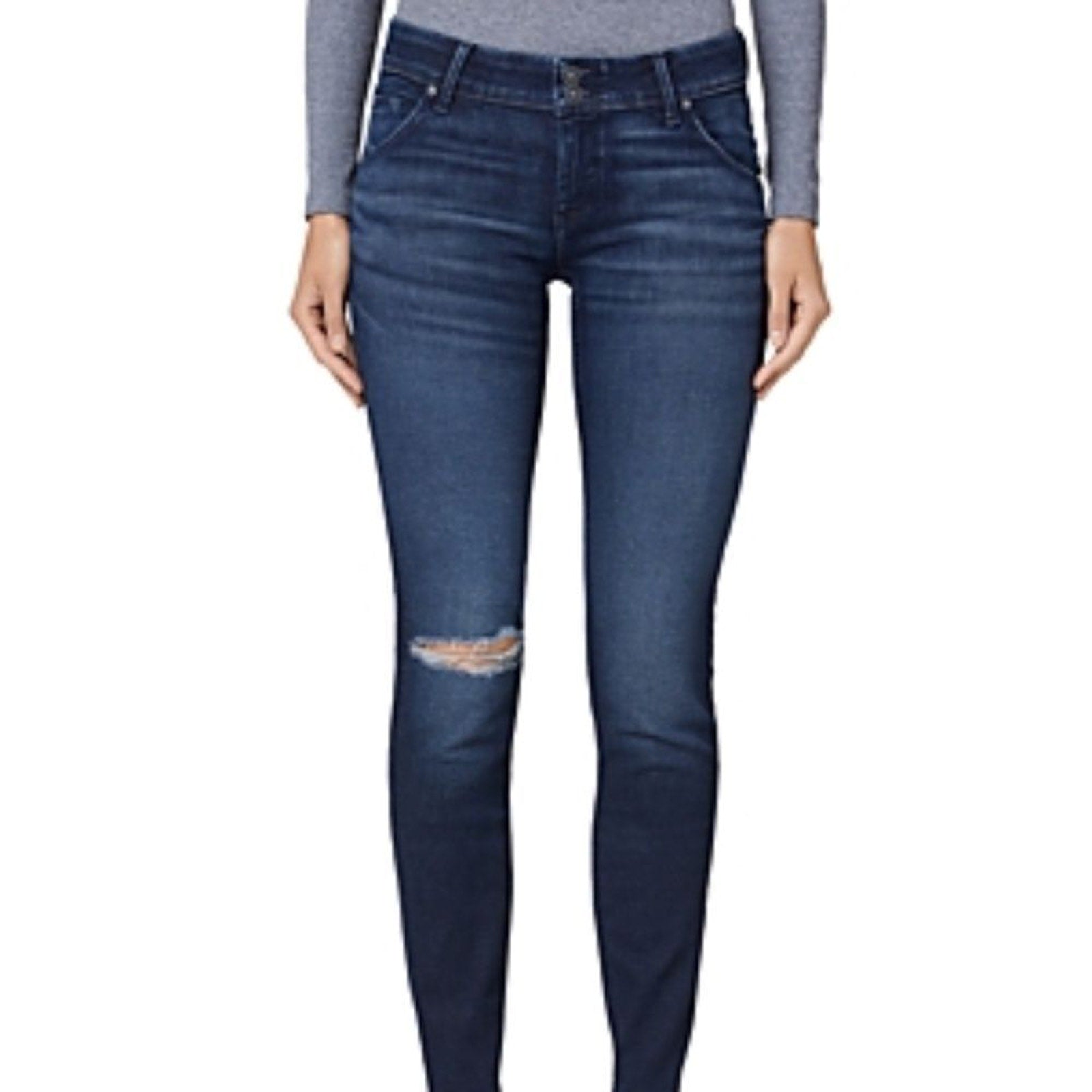 NWT Hudson Collin Mid Rise Skinny Jeans in Campus Blue - size 24